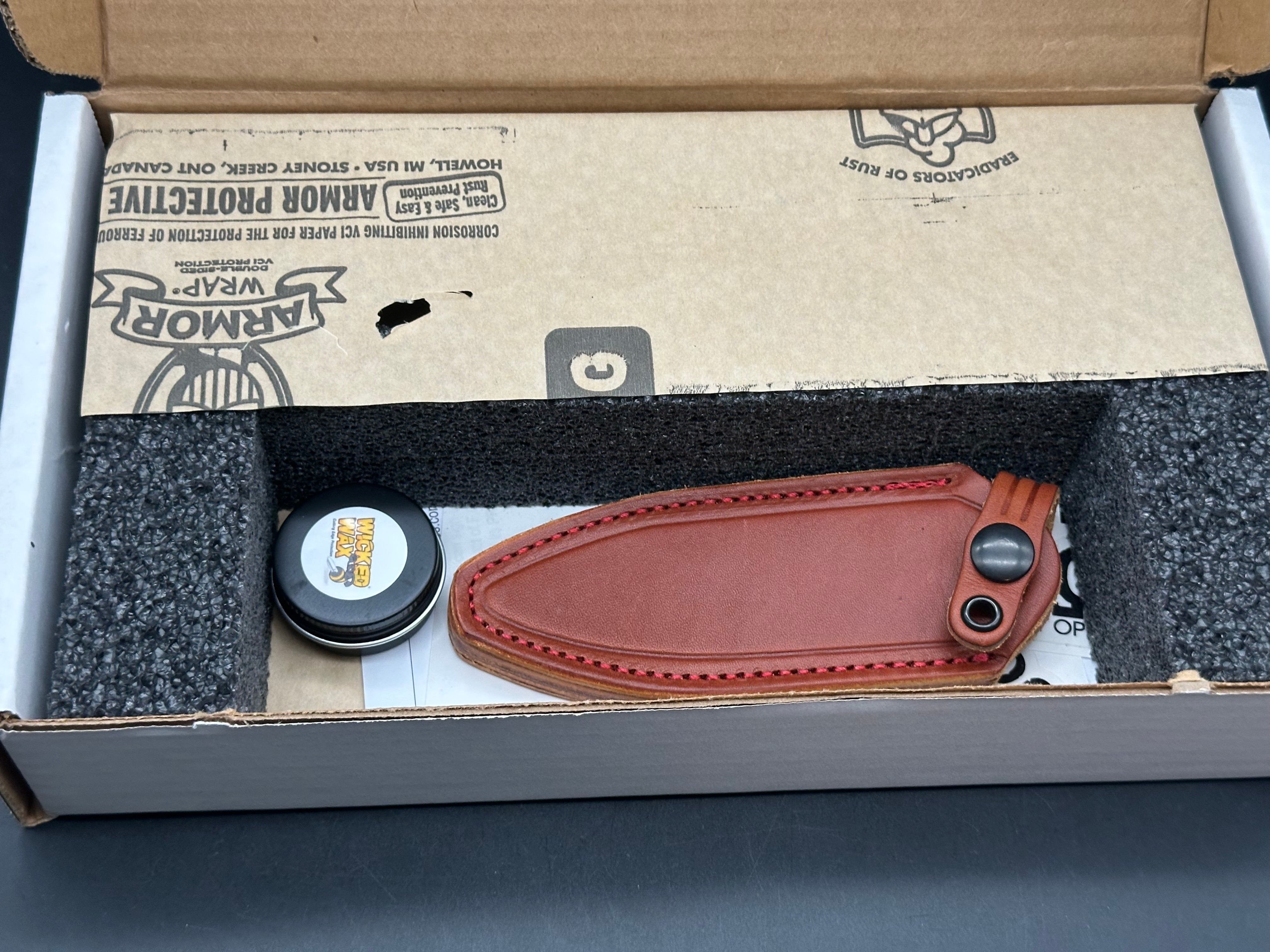 FOBOS Tier 1 mini-mini green micarta w/PVD 154CM blade