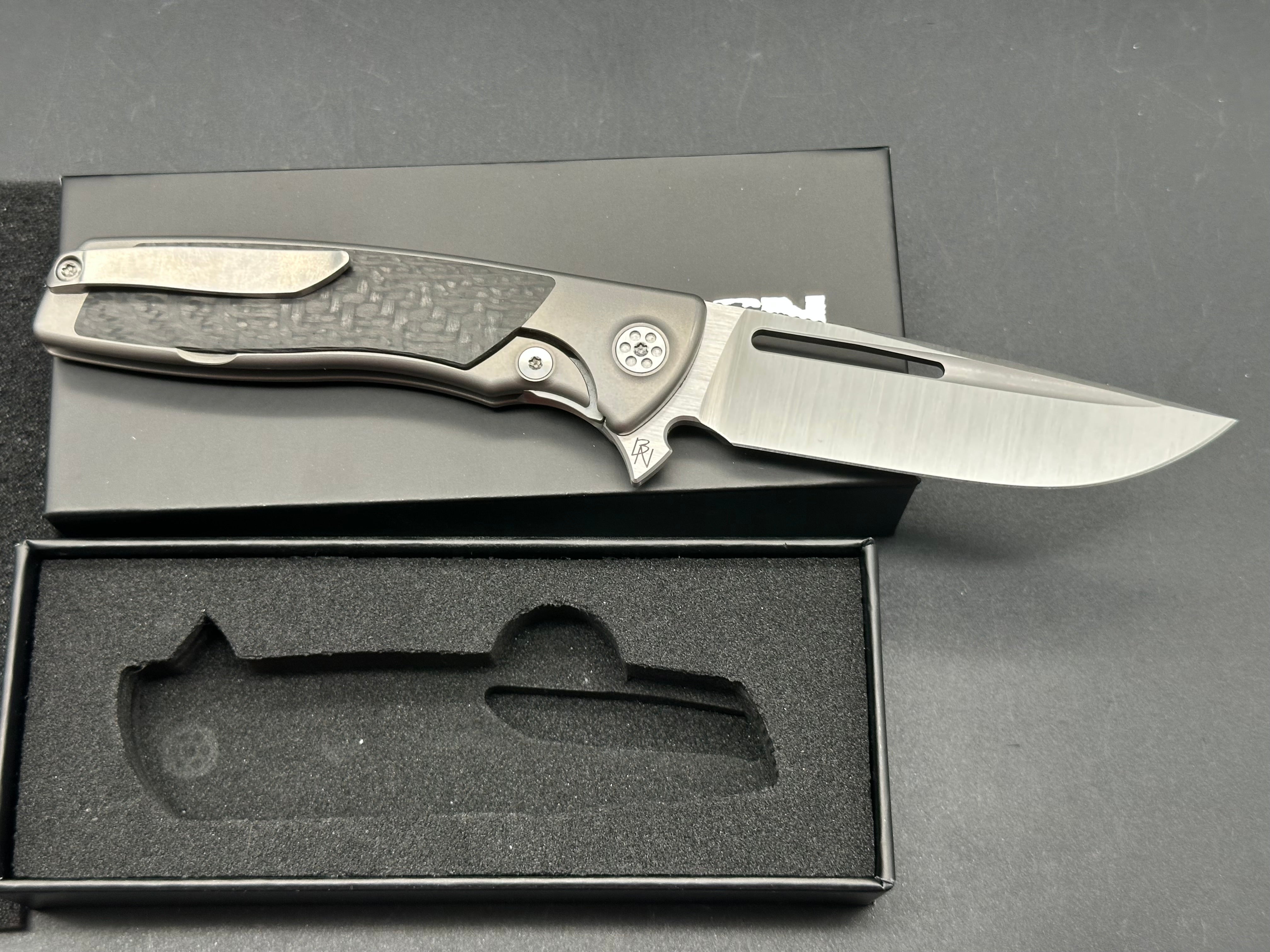 Sharp By Design Mini Evo Drop Point - Carbon Fiber