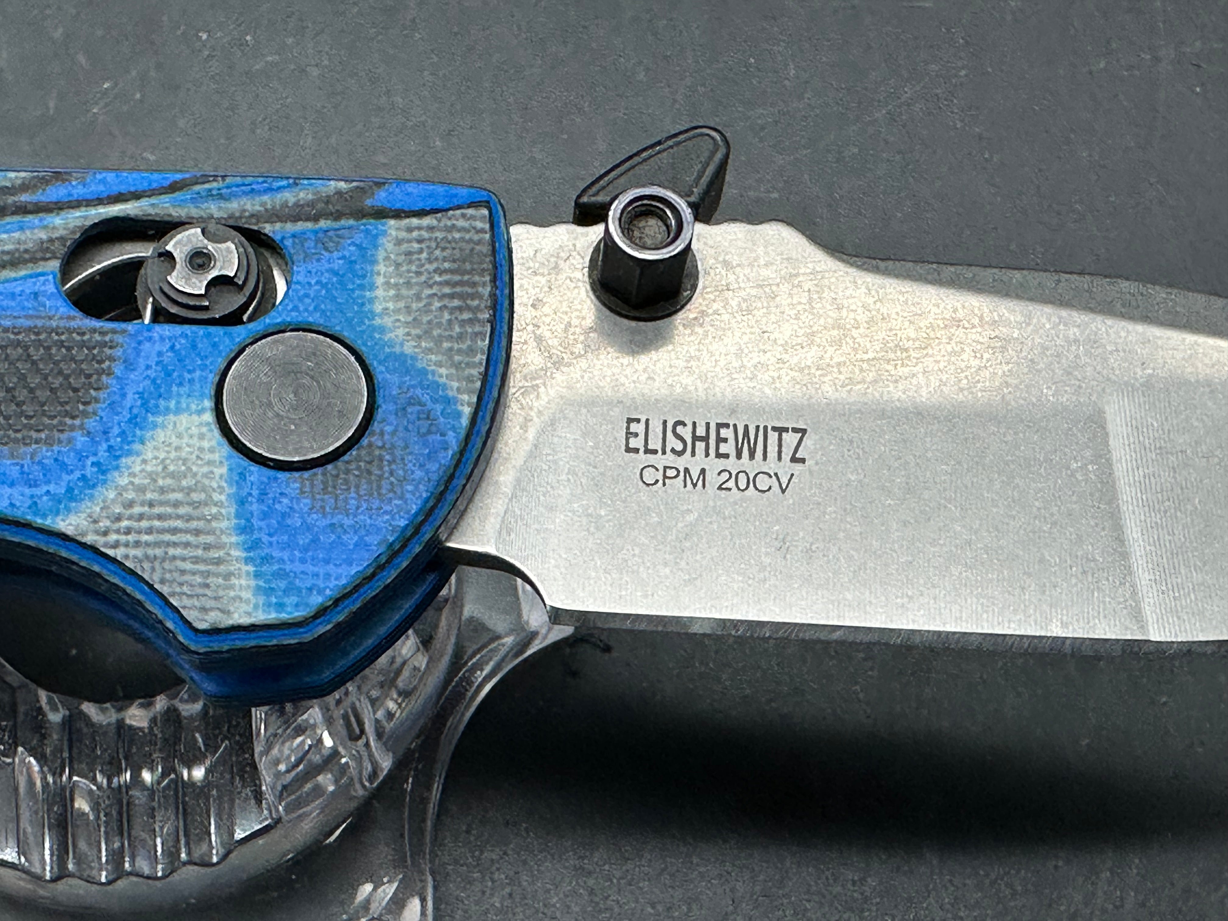 Hogue Deka Blue GMascus G-10, 20CV, with Snaggletooth pocket deploy
