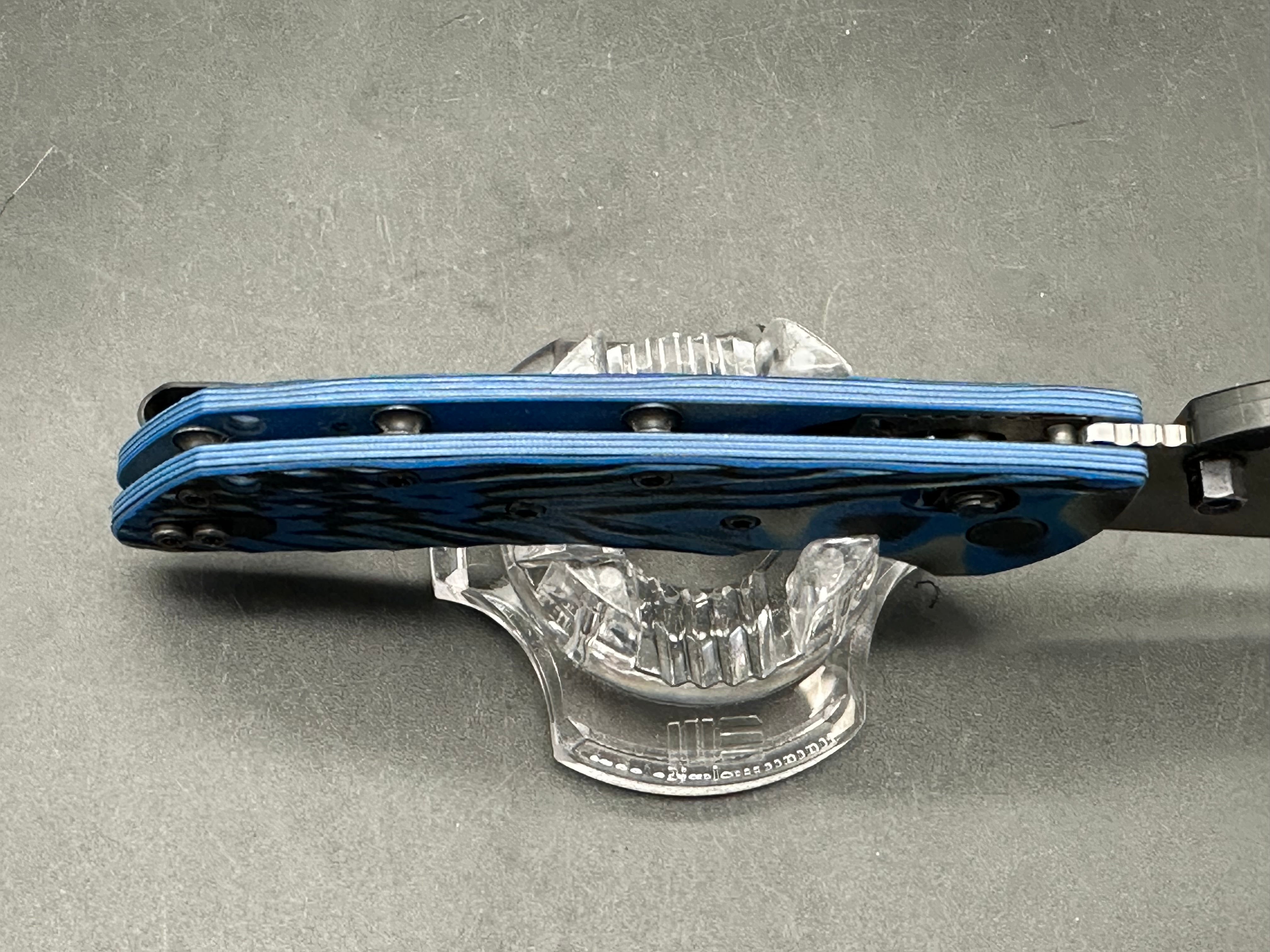 Hogue Deka Blue GMascus G-10, 20CV, with Snaggletooth pocket deploy