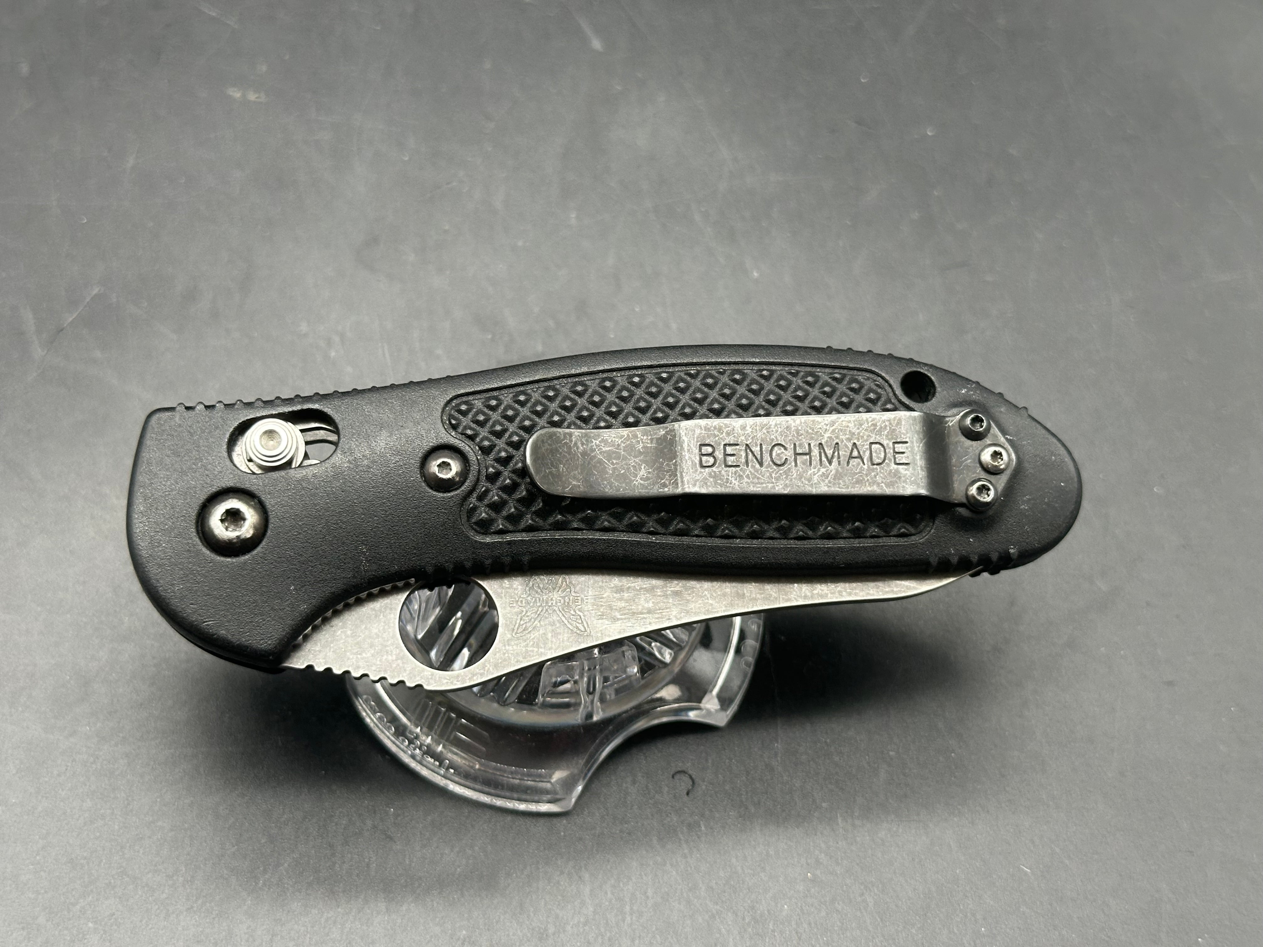 Benchmade Griptilian S30V with custom stonewash finish, FRN handles