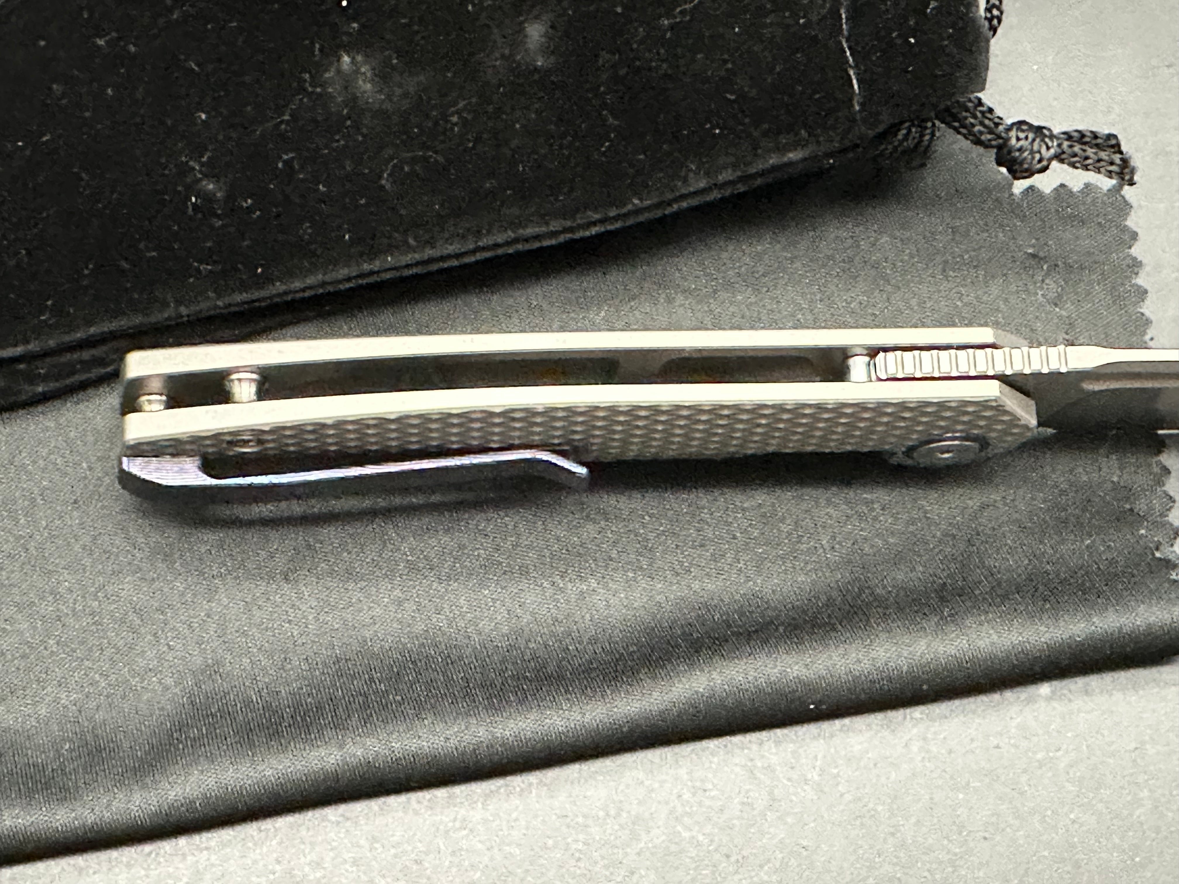 T.W. Price + Bestech Dawn v3 CPM MagnaCut Blade Diamond Textured Ti Scales and Timascus Pivot Collars and Timascus Clip