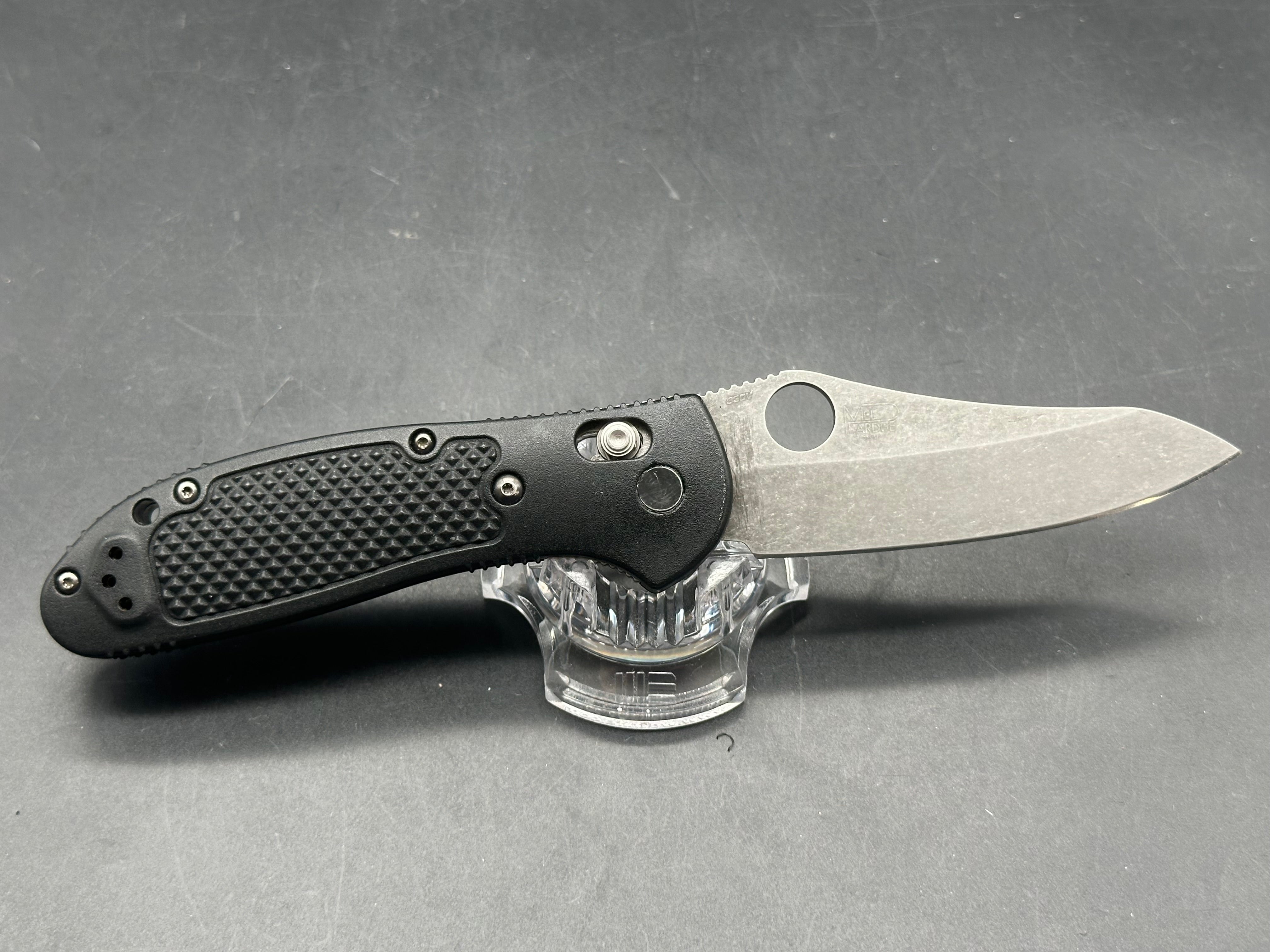 Benchmade Griptilian S30V with custom stonewash finish, FRN handles