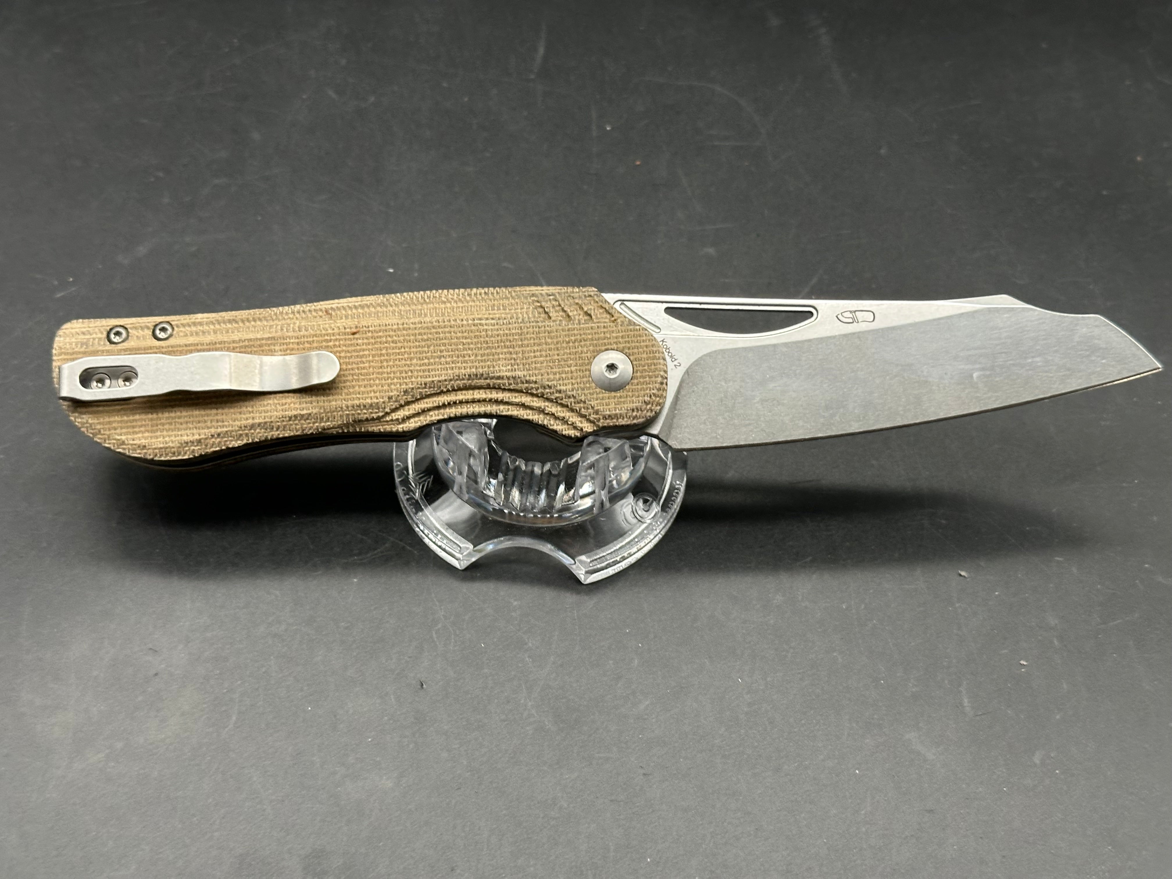 Kizer Kobold 2.0 Liner Lock Knife Green Micarta (3.66" Stonewash)