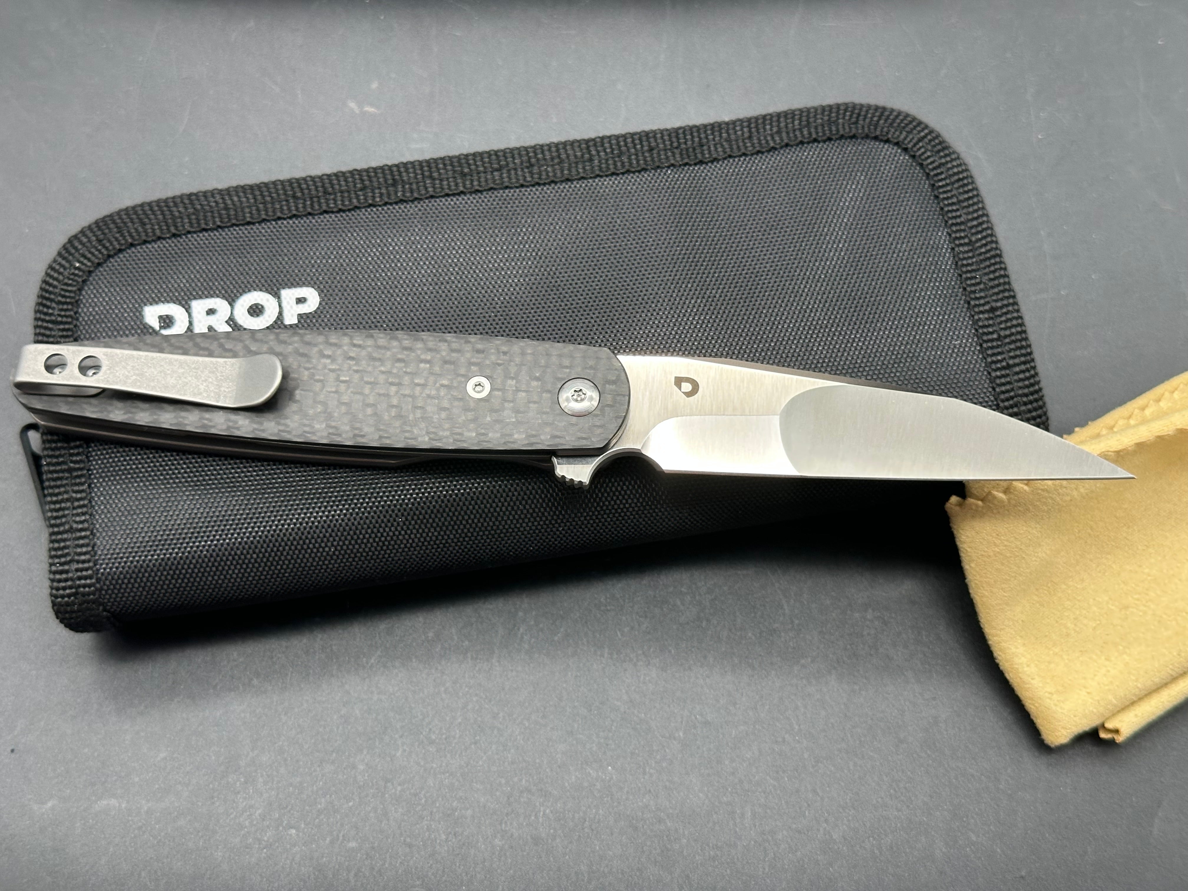Drop Brad Zinker Dogtooth - S35VN, Carbon Fiber handle titanium liners