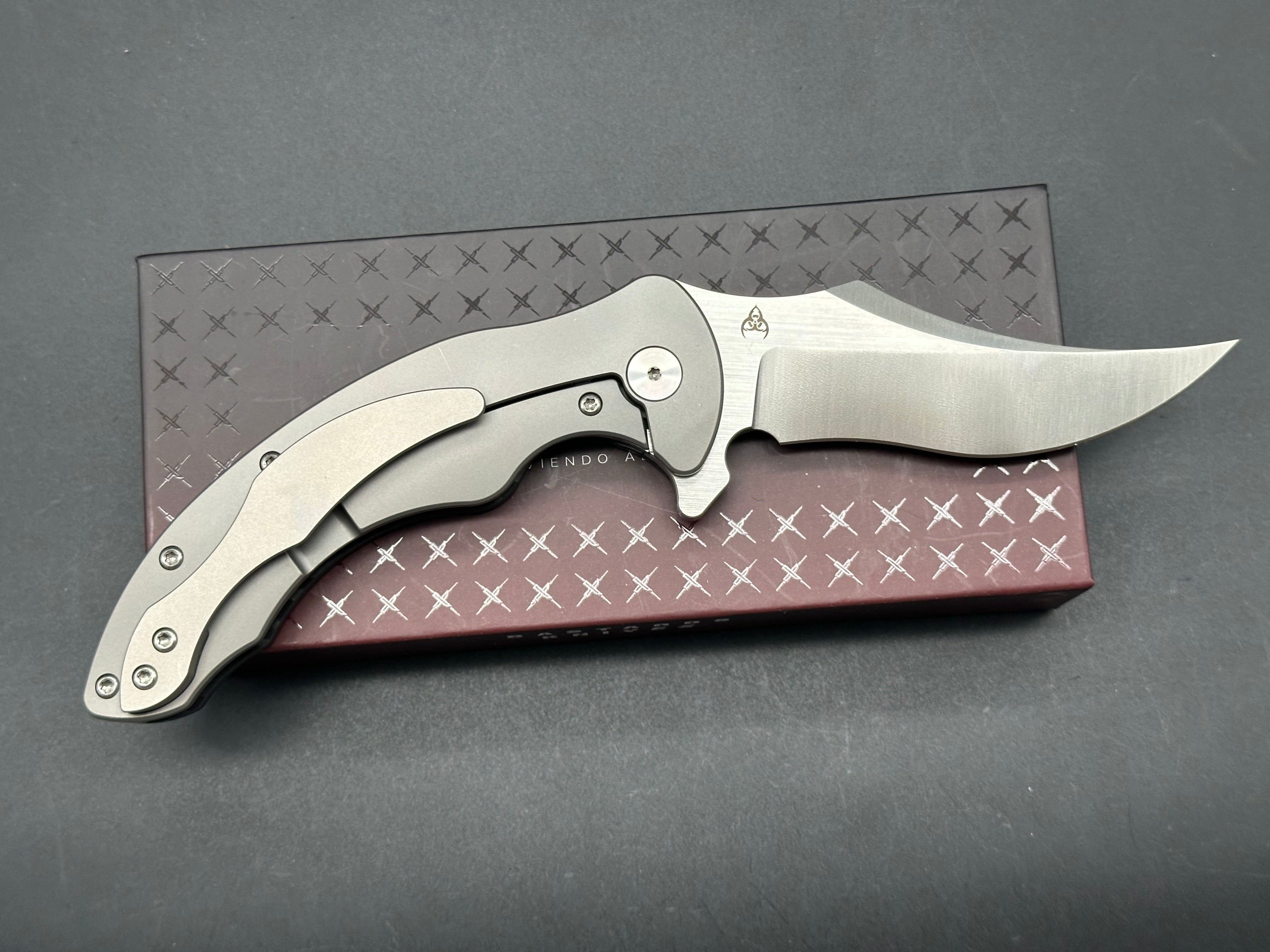 Bastard Knives BAAL titanium frame/CF scale w/N690 blade