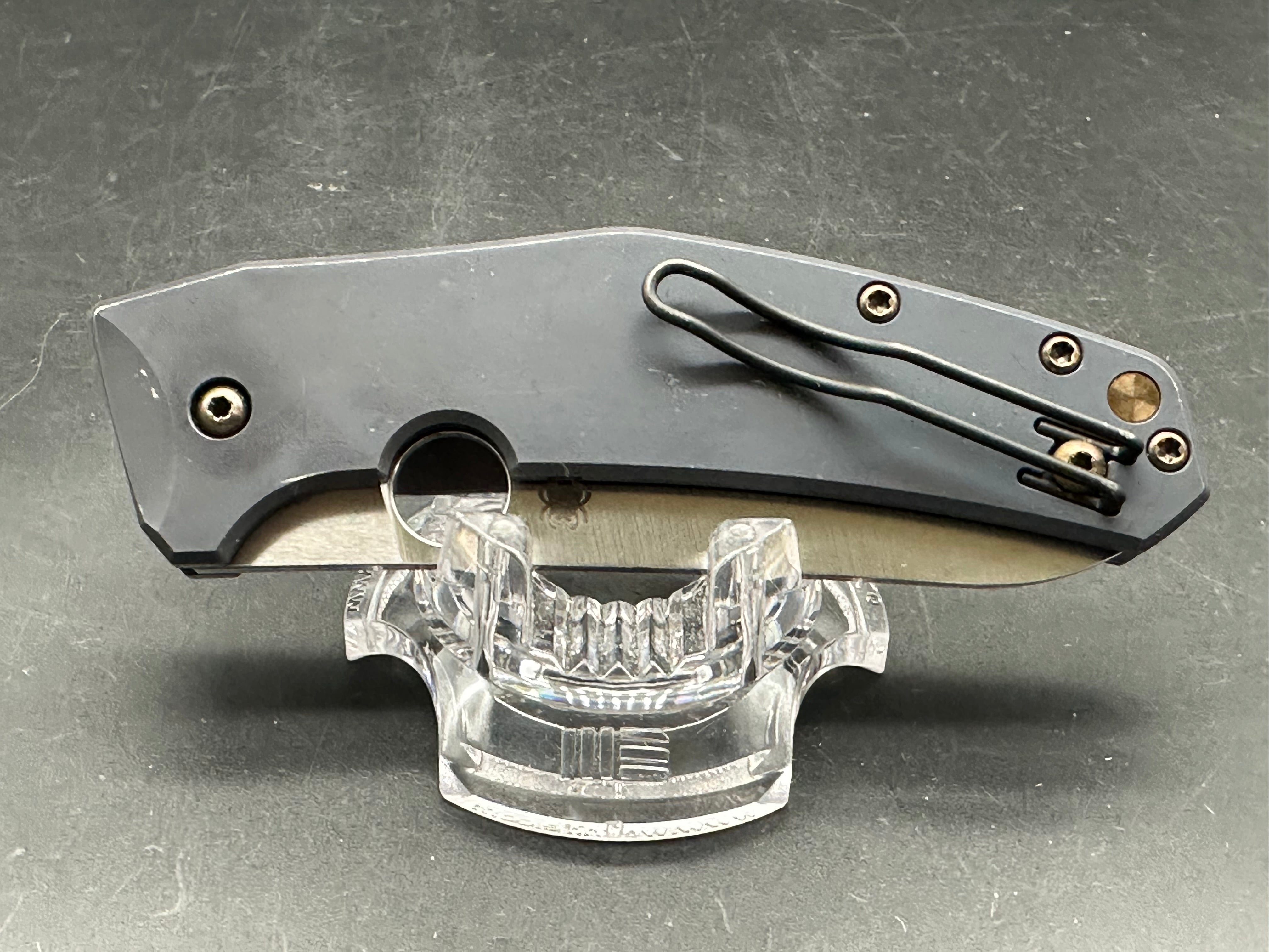 Spyderco Spydiechef LC200N KnifeJoy exclusive with aftermarket bronze titanium hardware