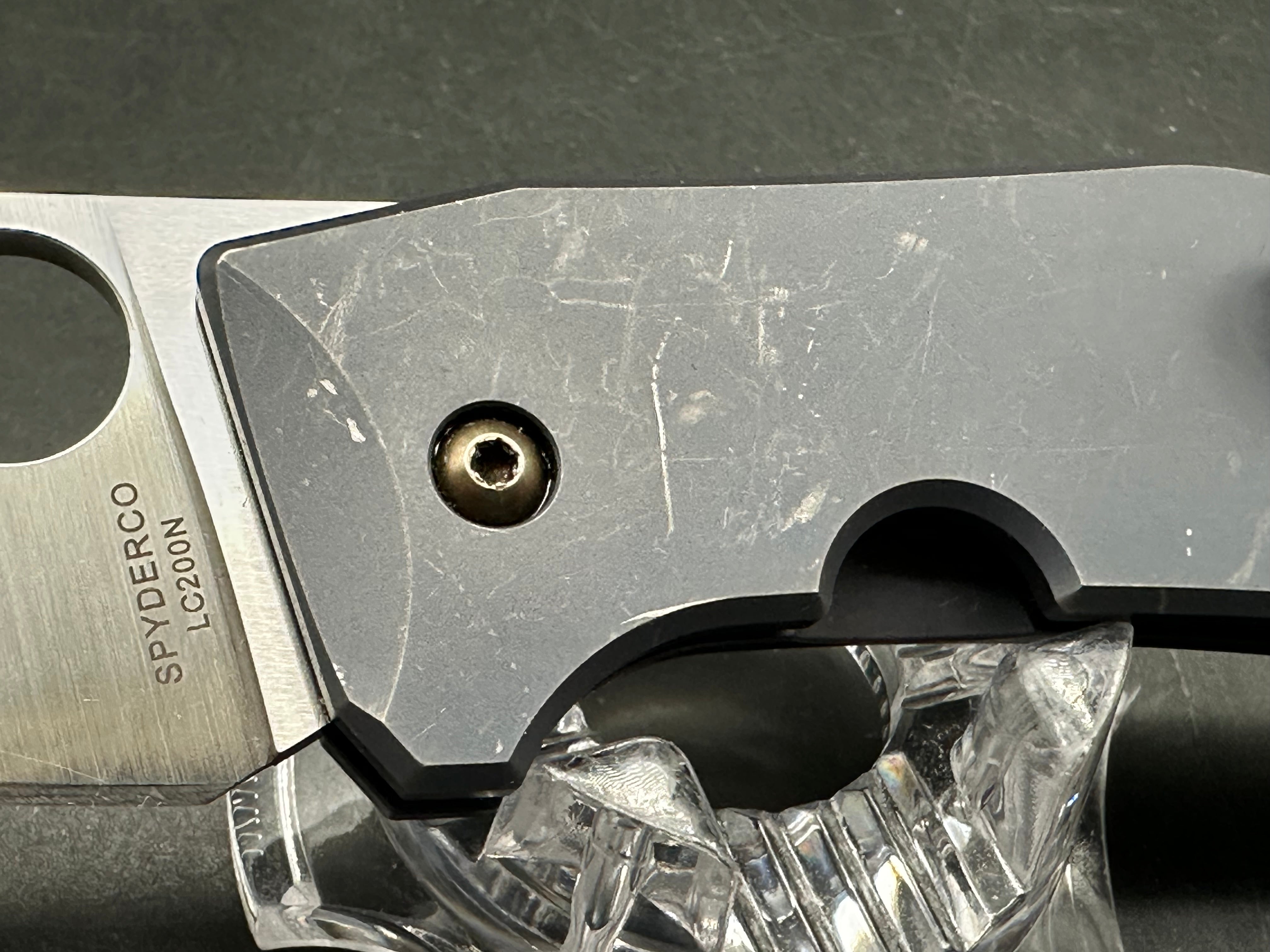 Spyderco Spydiechef LC200N KnifeJoy exclusive with aftermarket bronze titanium hardware