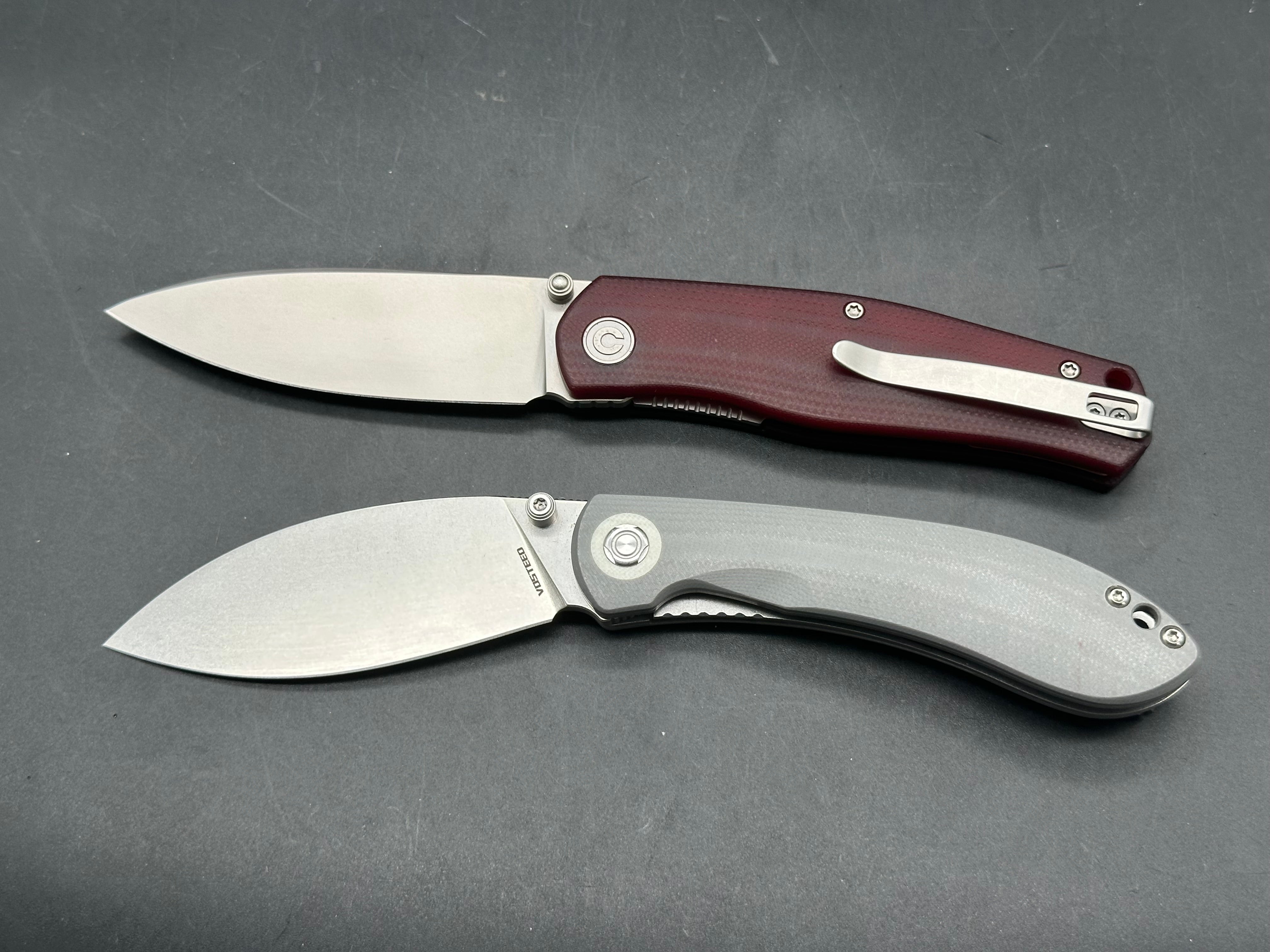 2 knife Bundle Civivi Sokoke 14C28N & Vosteed Nightshade Nitro V and gray G-10 scales