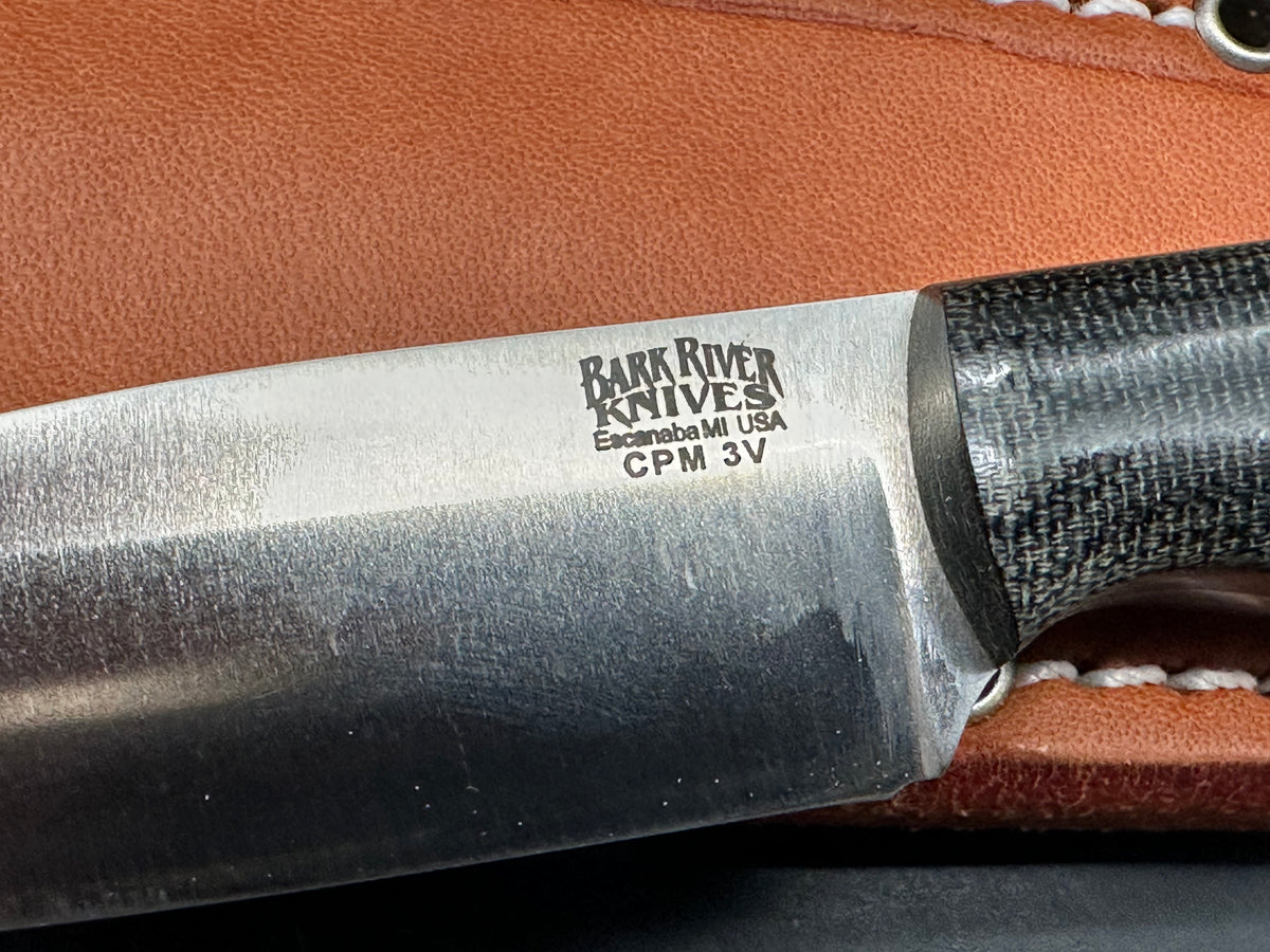 Bark River Mini-Aurora CPM-3V black canvas micarta