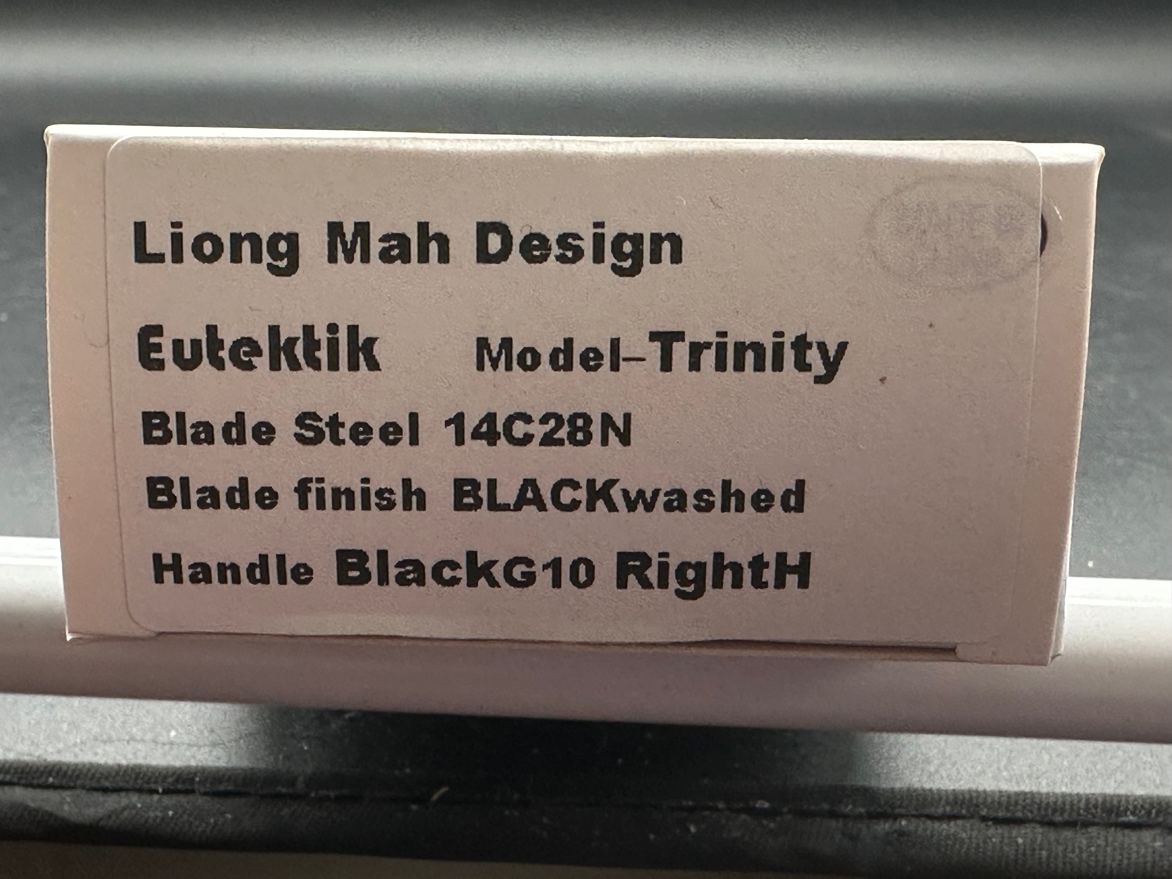 Eutektik Trinity Black G10 Blackwashed Blade New in box plus LTK Koozie/Patch & Sticker w/each knife