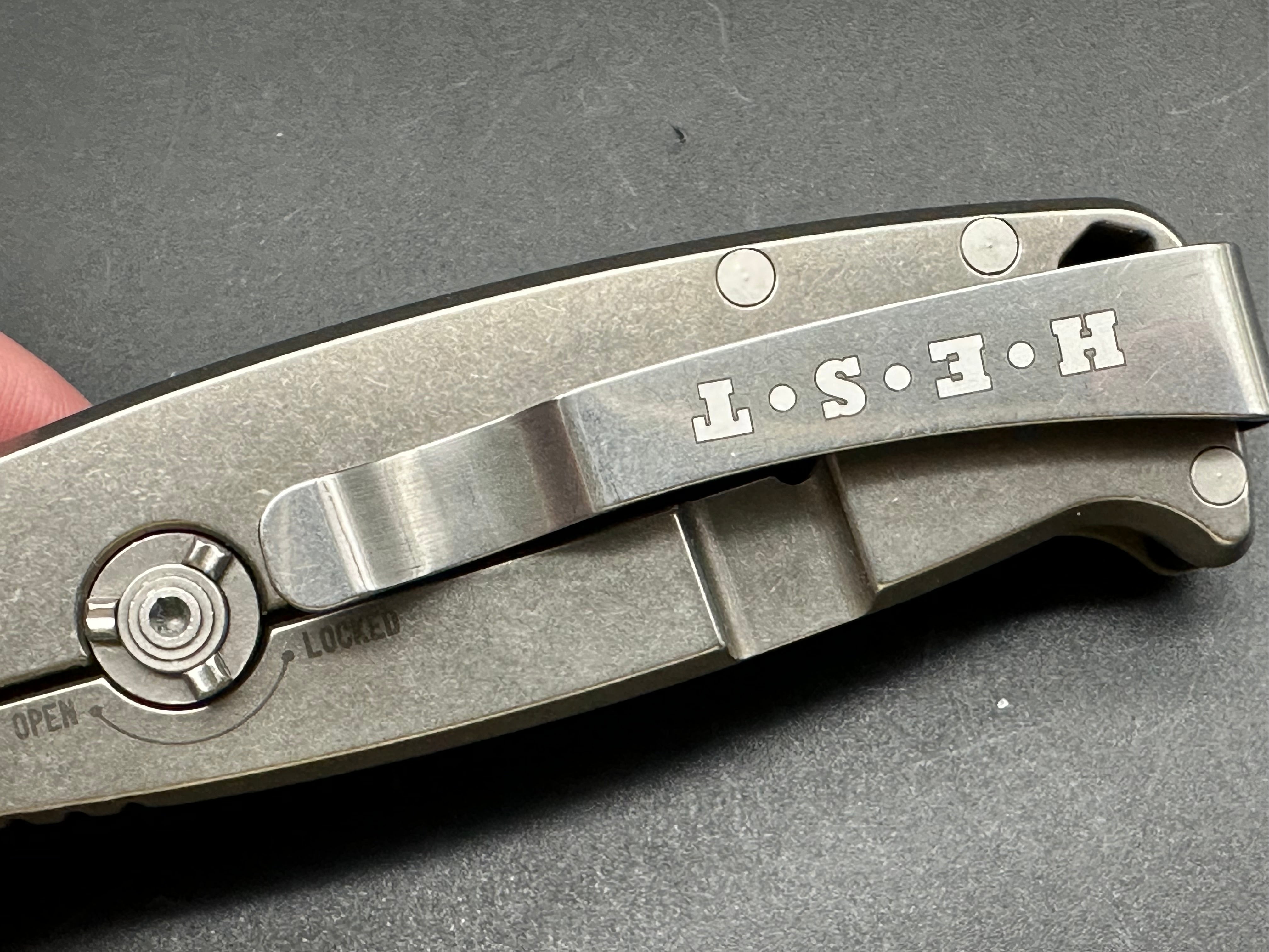 DPX Hest 2.0 Left hand titanium/G10 frame lock