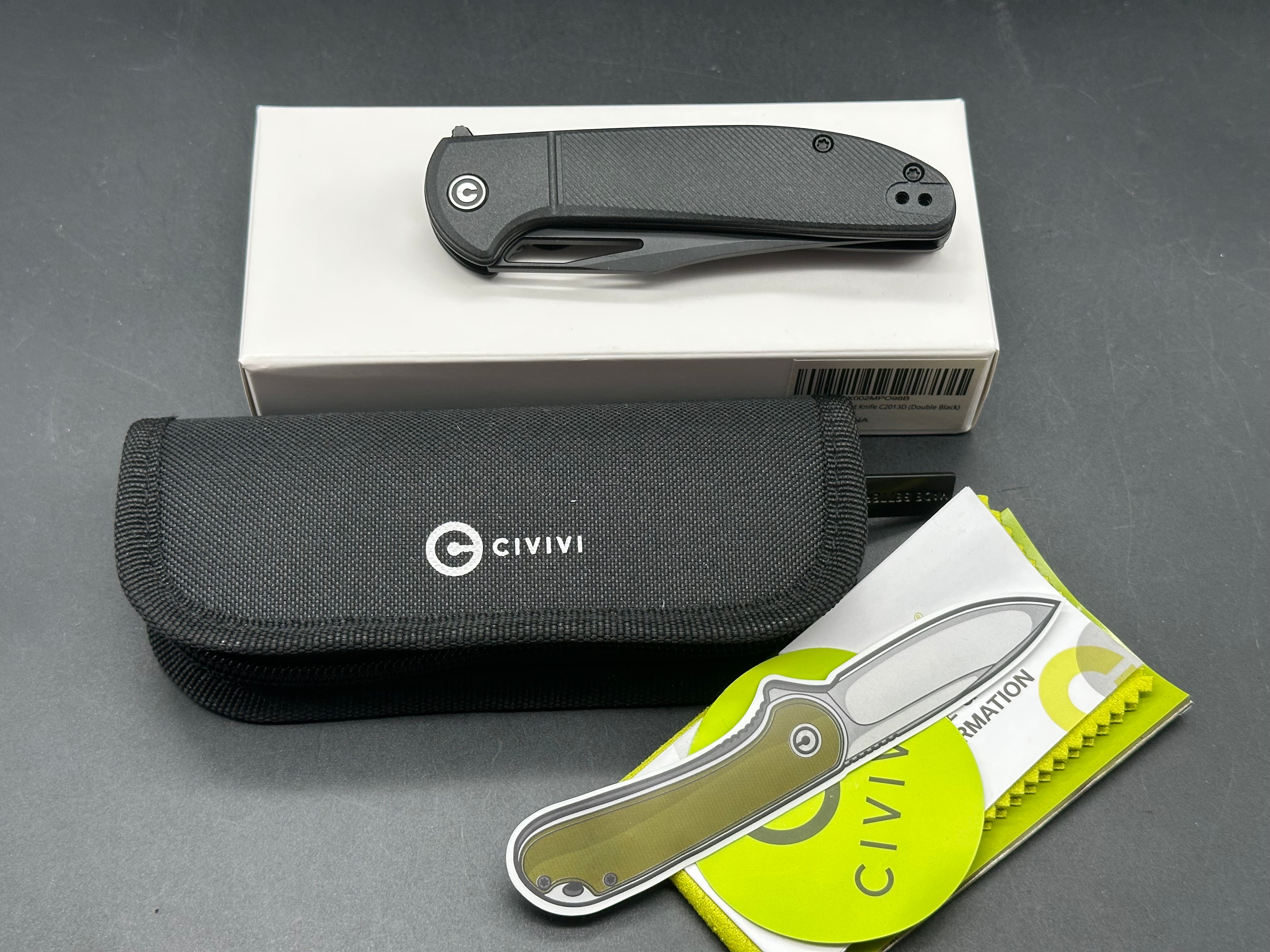 CIVIVI Ortis Liner Lock Knife Black FRN (3.25" Black Stonewash)