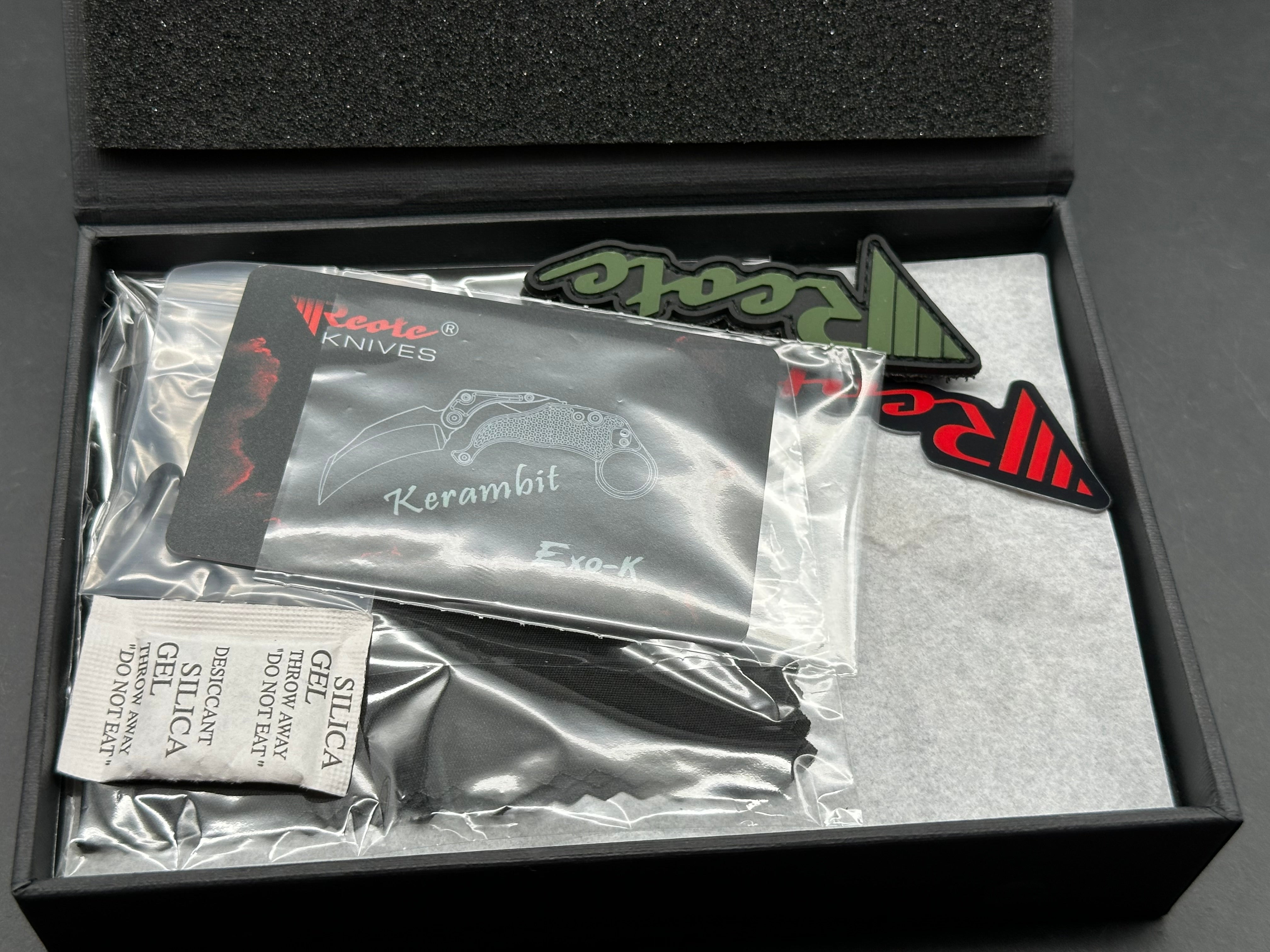 Reate EXO-K Gravity Karambit Button Lock Knife Black Aluminum (3.1" Black)