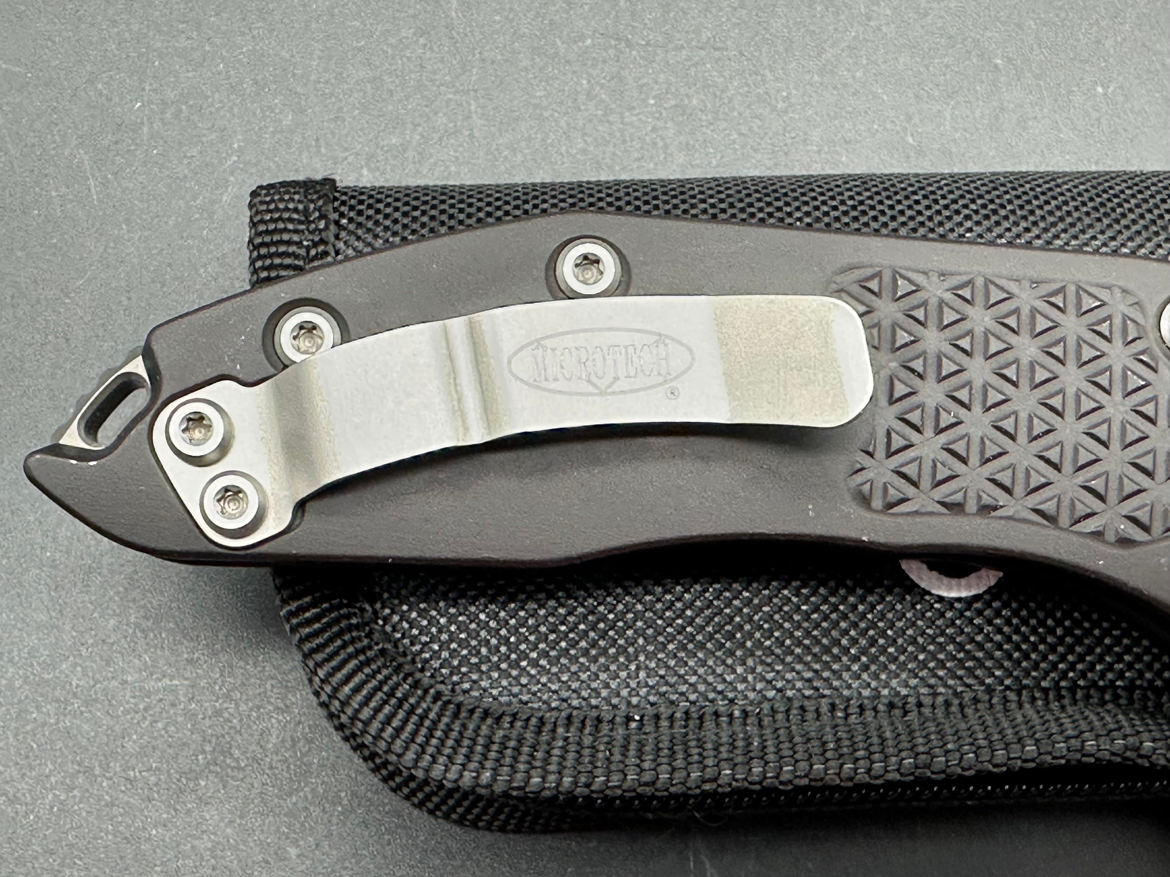 Microtech Stitch Automatic Knife Black (3.75" Stonewash)