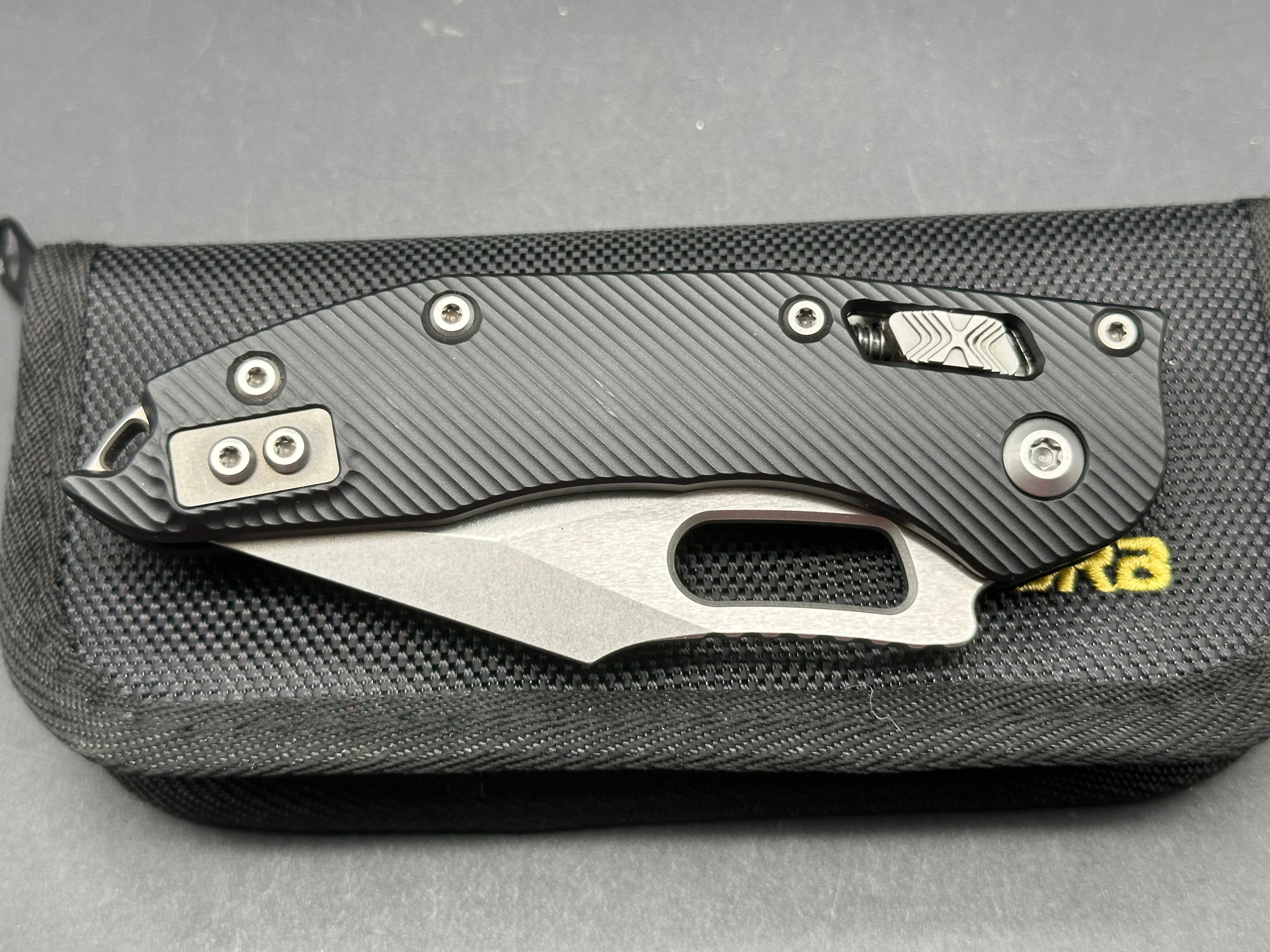 Microtech Stitch Ram-Lok Knife Black G-10 (3.7" Stonewash)