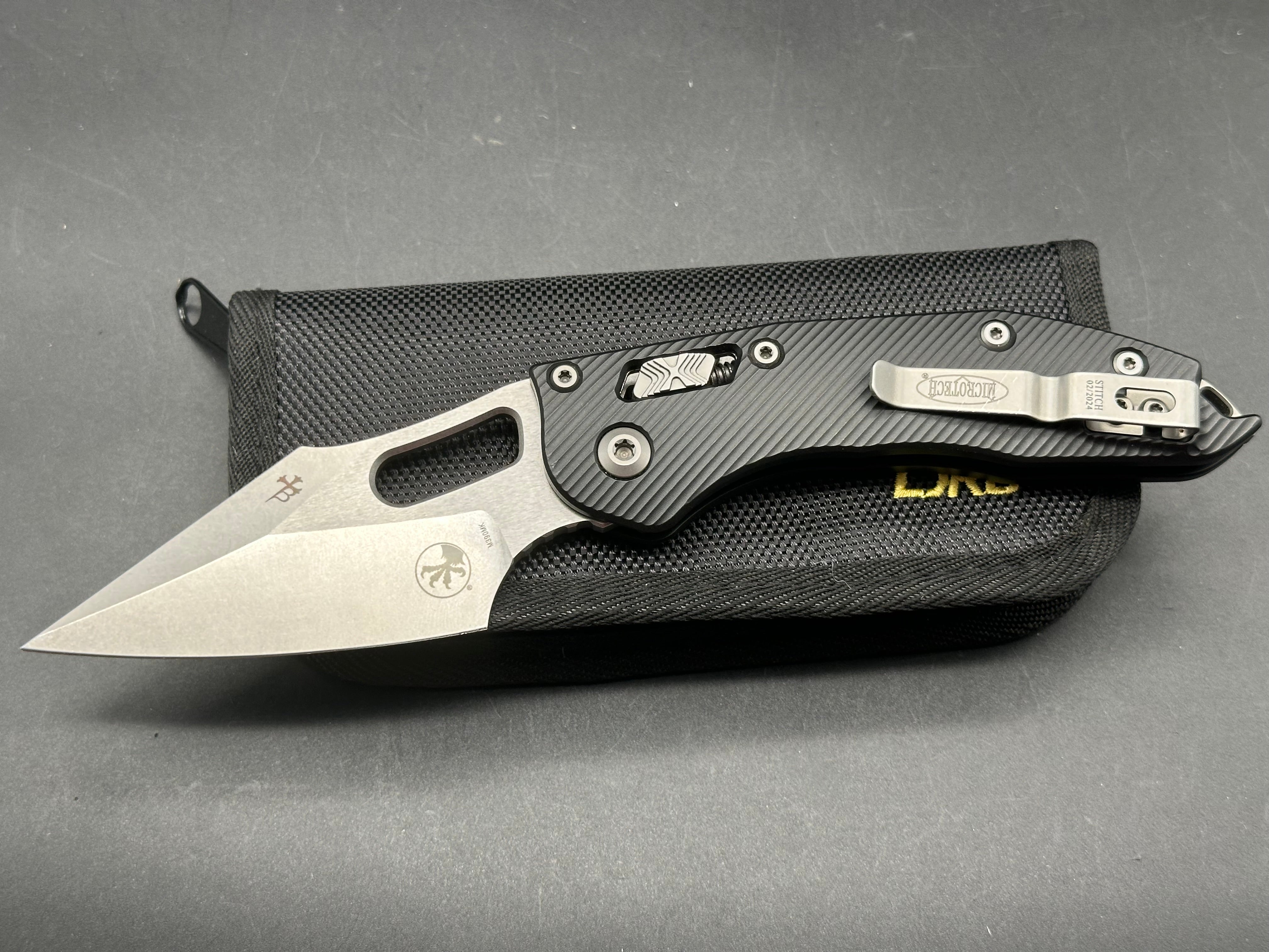 Microtech Stitch Ram-Lok Knife Black G-10 (3.7" Stonewash)