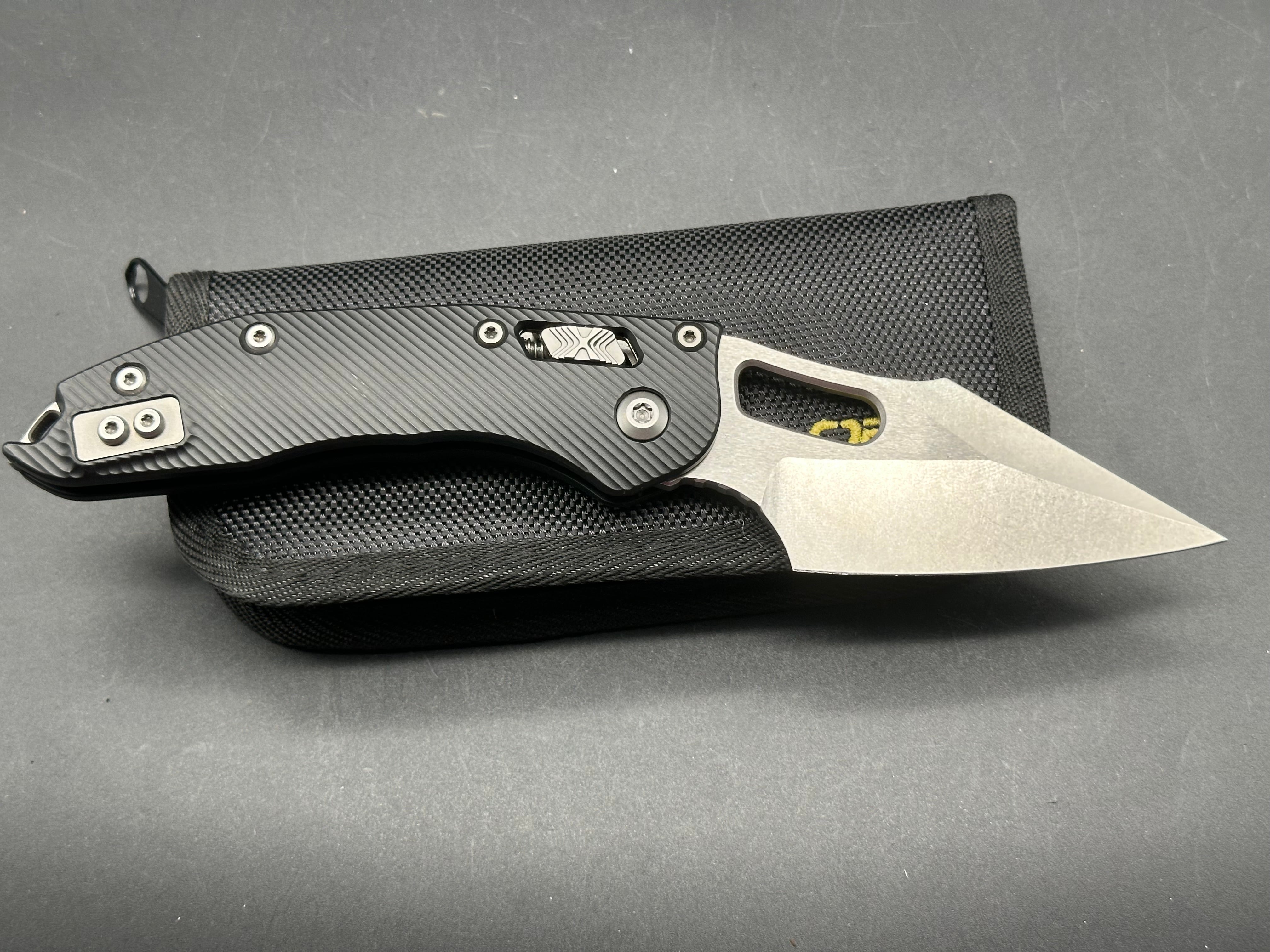 Microtech Stitch Ram-Lok Knife Black G-10 (3.7" Stonewash)