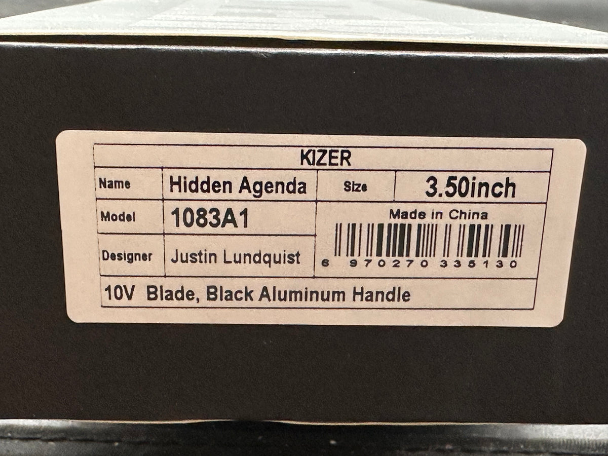 2 knife bundle Kizer Hidden Agenda 10V & Skallywag Mudskipper Black micarta