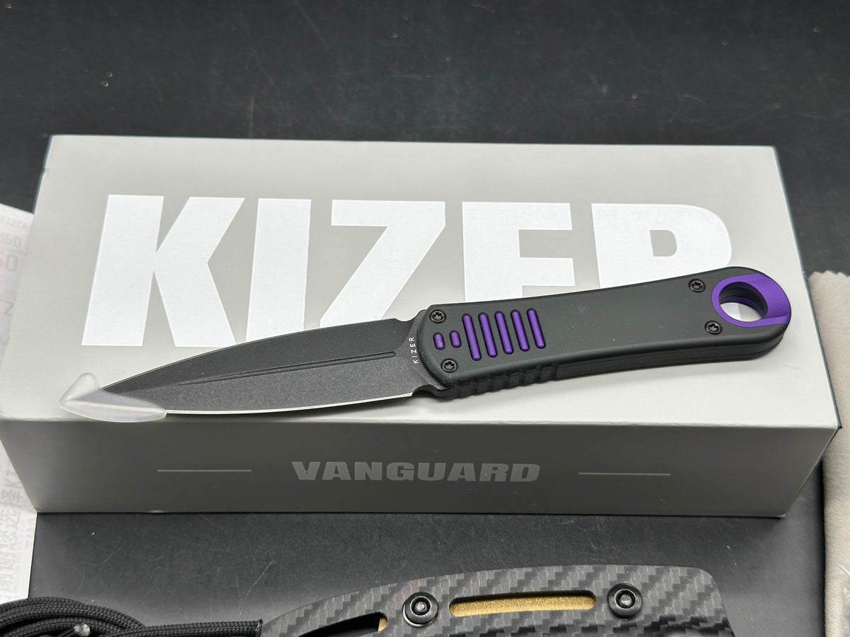 2 knife bundle Kizer Hidden Agenda 10V & Skallywag Mudskipper Black micarta
