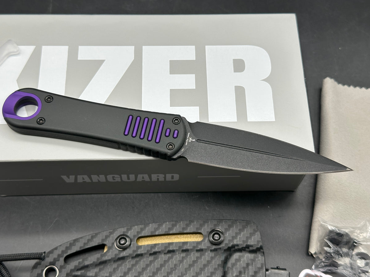 2 knife bundle Kizer Hidden Agenda 10V & Skallywag Mudskipper Black micarta