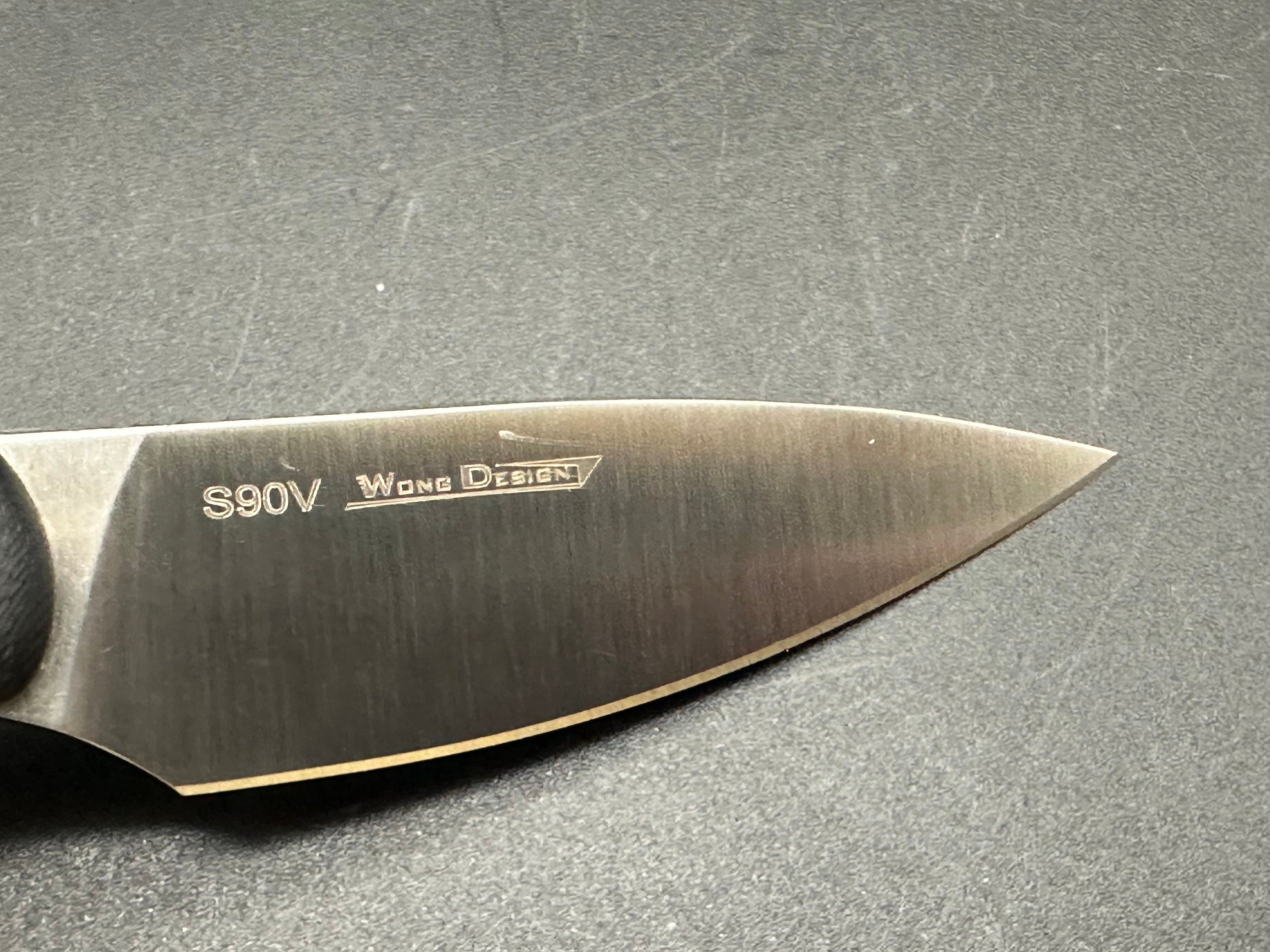 TWOSUN FIXED BLADE KNIFE BLACK G10 HANDLE S90V PLAIN EDGE TS150-BLACK