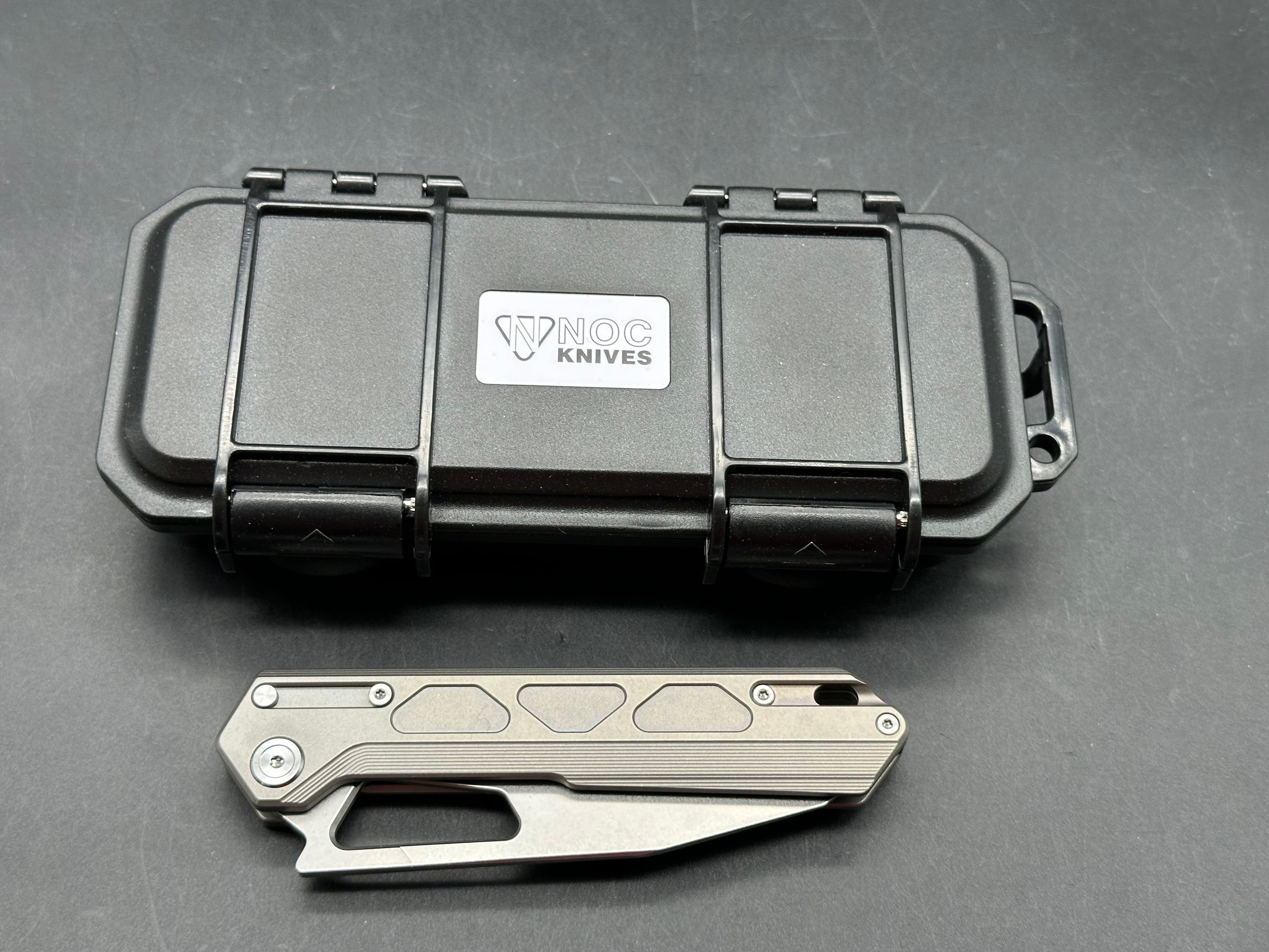 NOC Knives Tacray DT-03 3.75" VG10 Blade (4.2" blade) Titanium Scales & skiff bearings