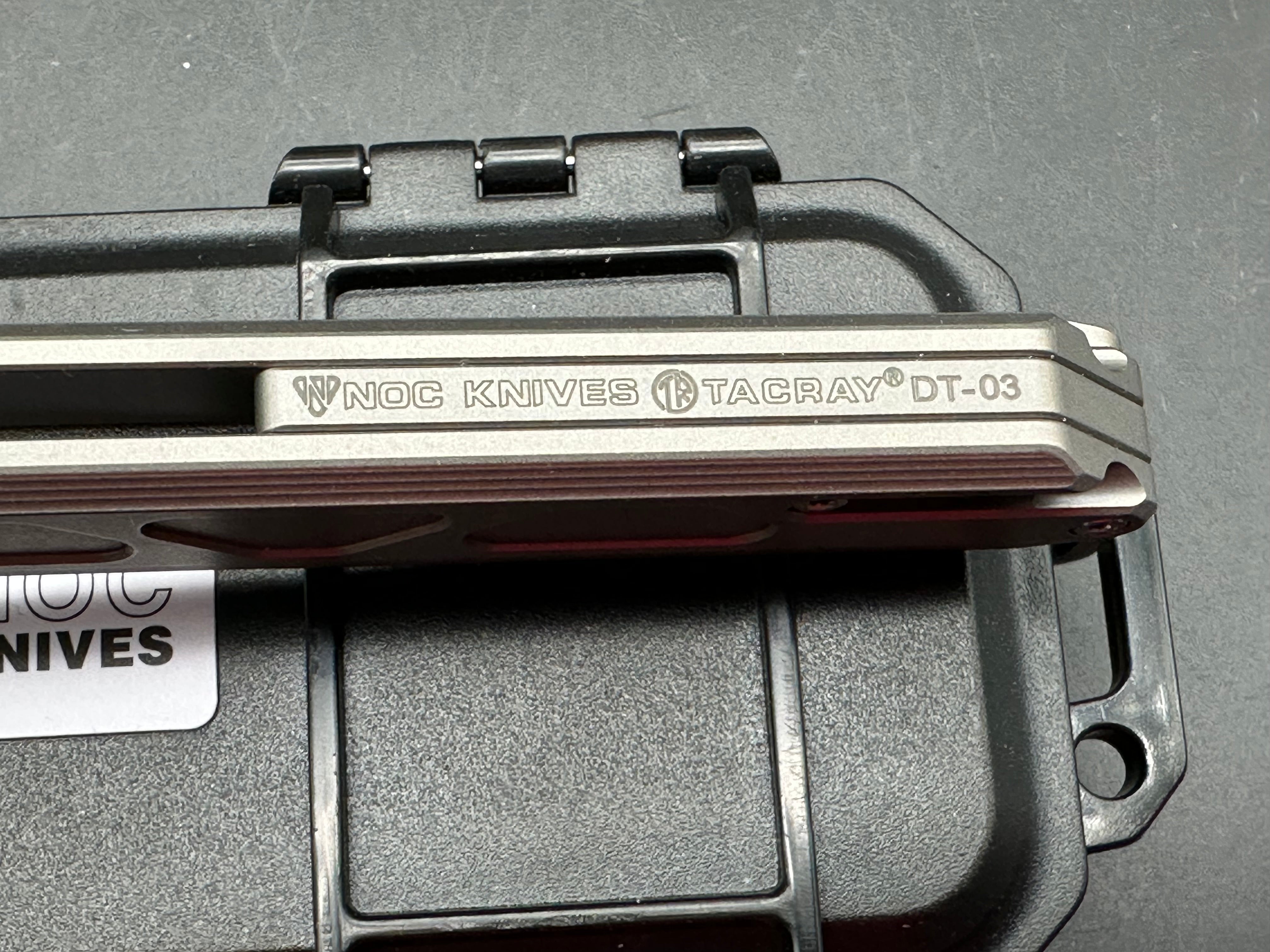 NOC Knives Tacray DT-03 3.75" VG10 Blade (4.2" blade) Titanium Scales & skiff bearings