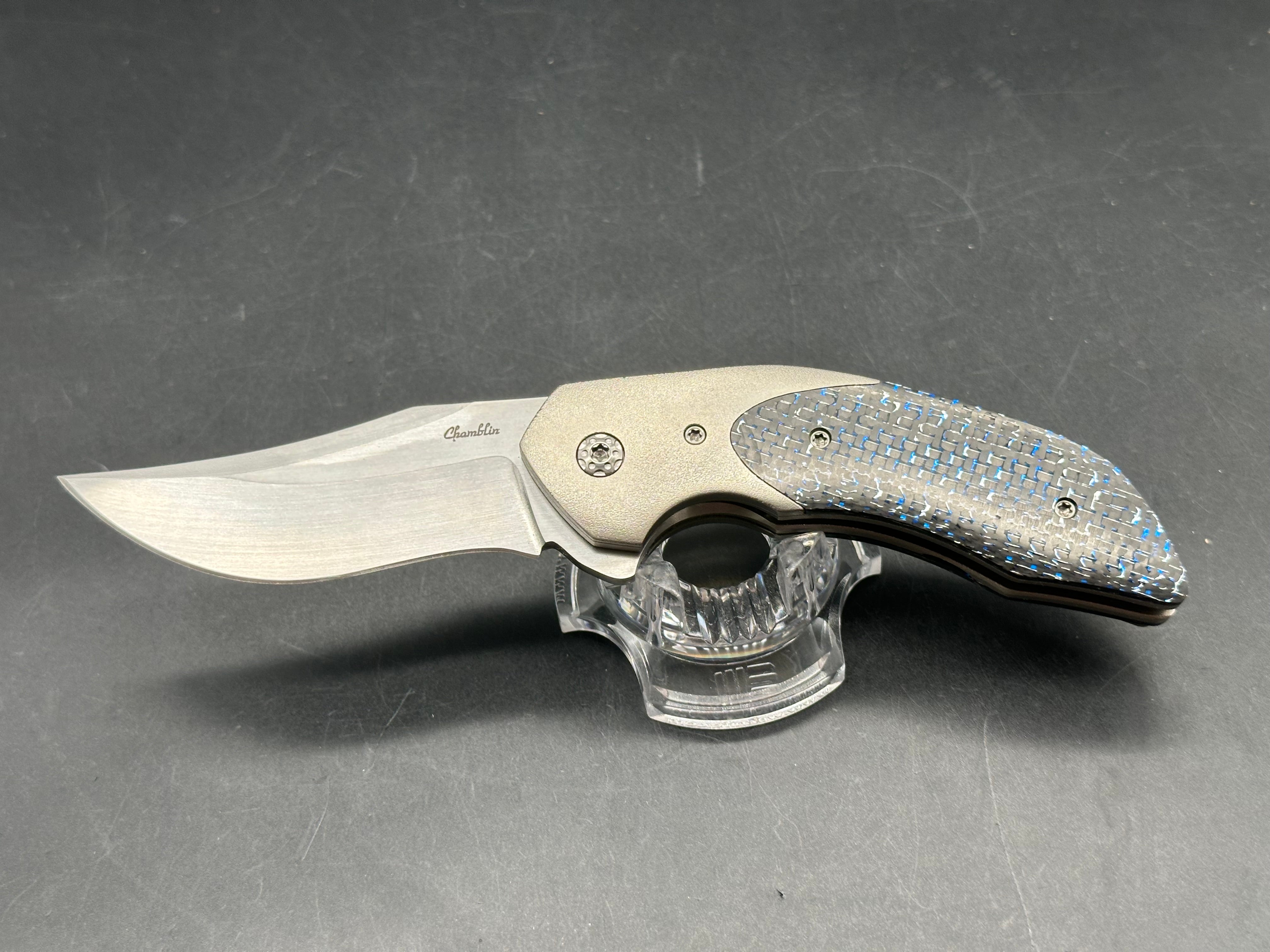 Joel Chamblin JVO Designs Uppercut: Designed by Jared Von Otterloo. 3.125 inch hand rubbed, satin finish recurve blade