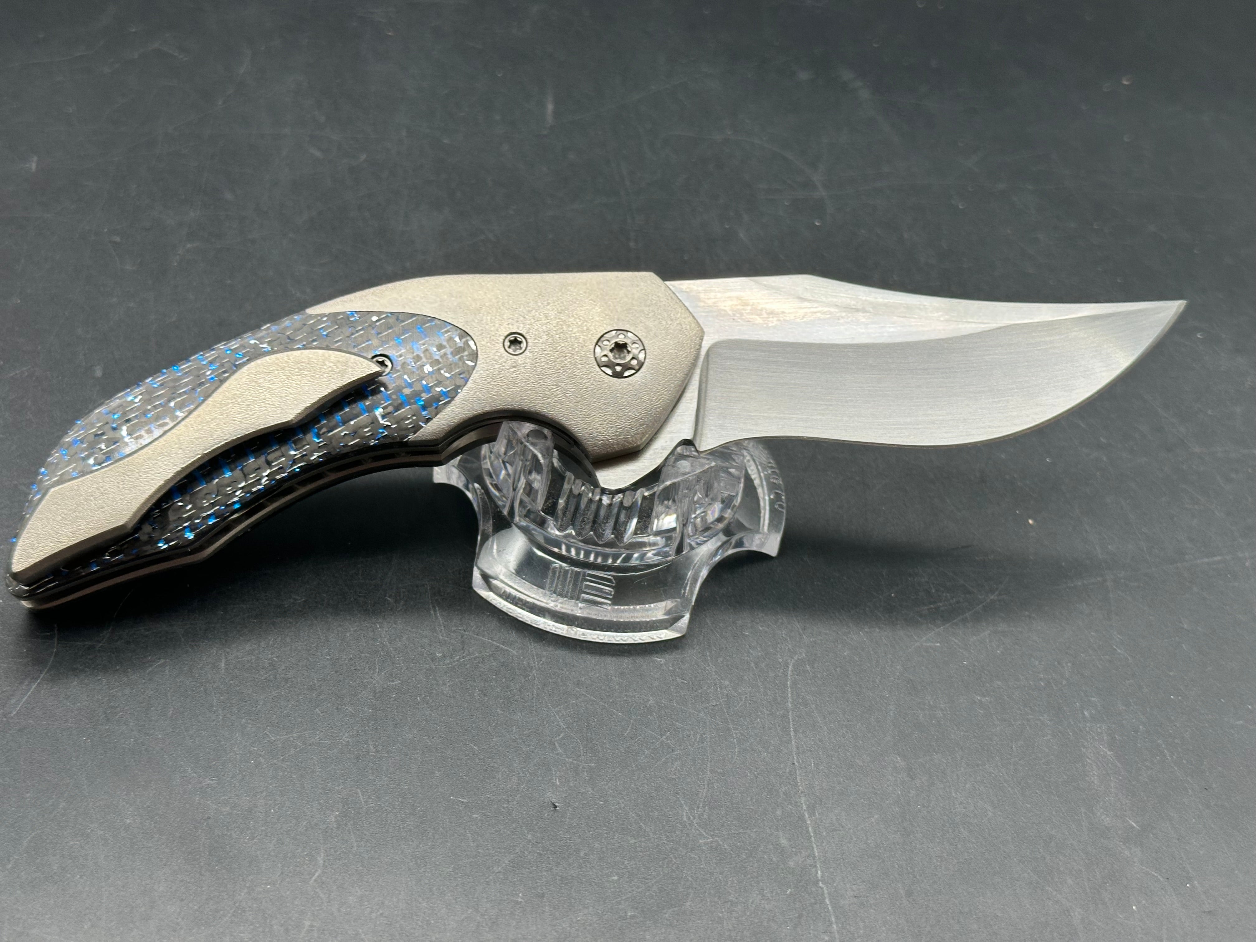 Joel Chamblin JVO Designs Uppercut: Designed by Jared Von Otterloo. 3.125 inch hand rubbed, satin finish recurve blade