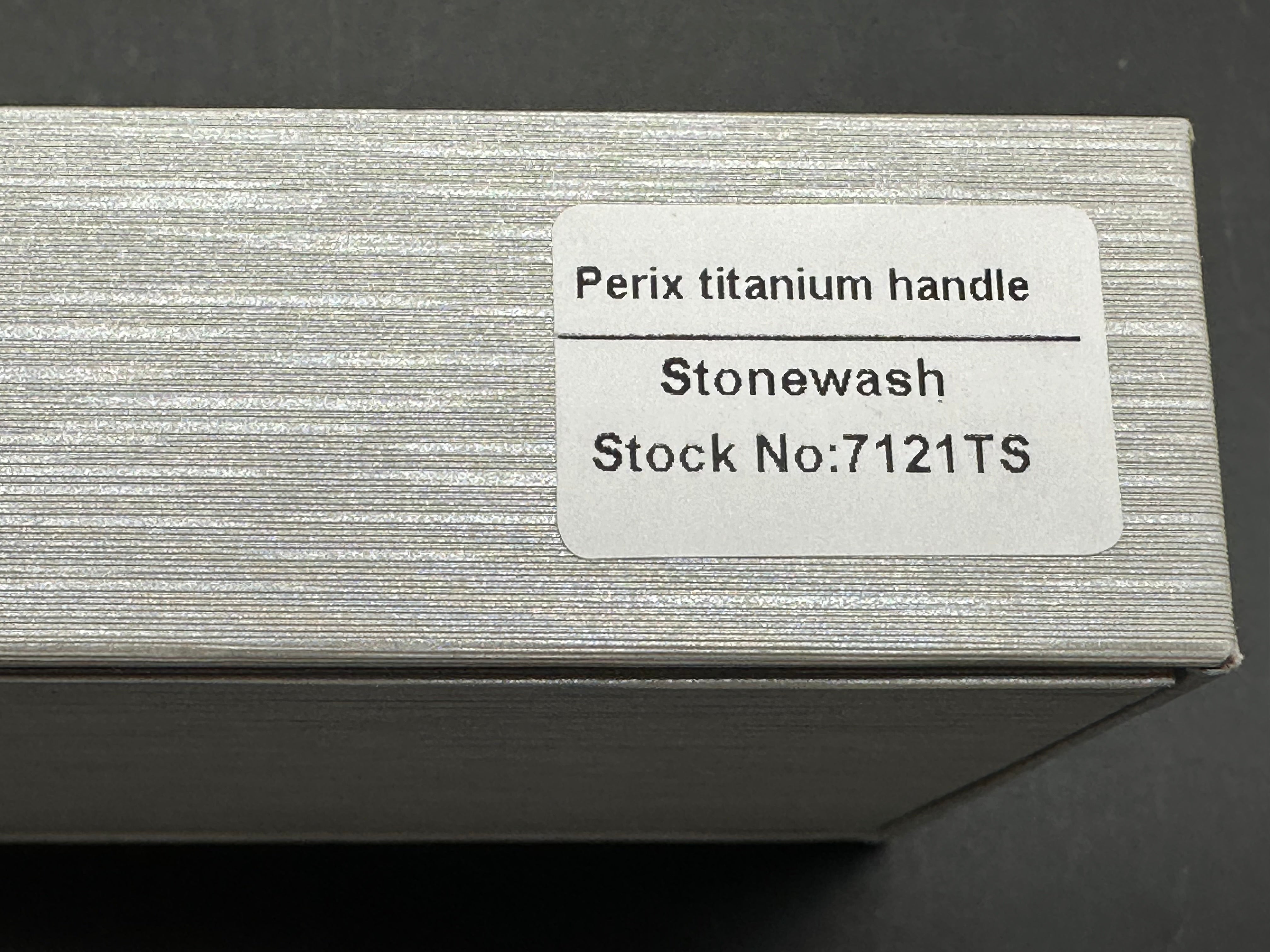 Real Steel Perix 3.5” Nitro-V Stonewash Blade, Stonewash Titanium Handle