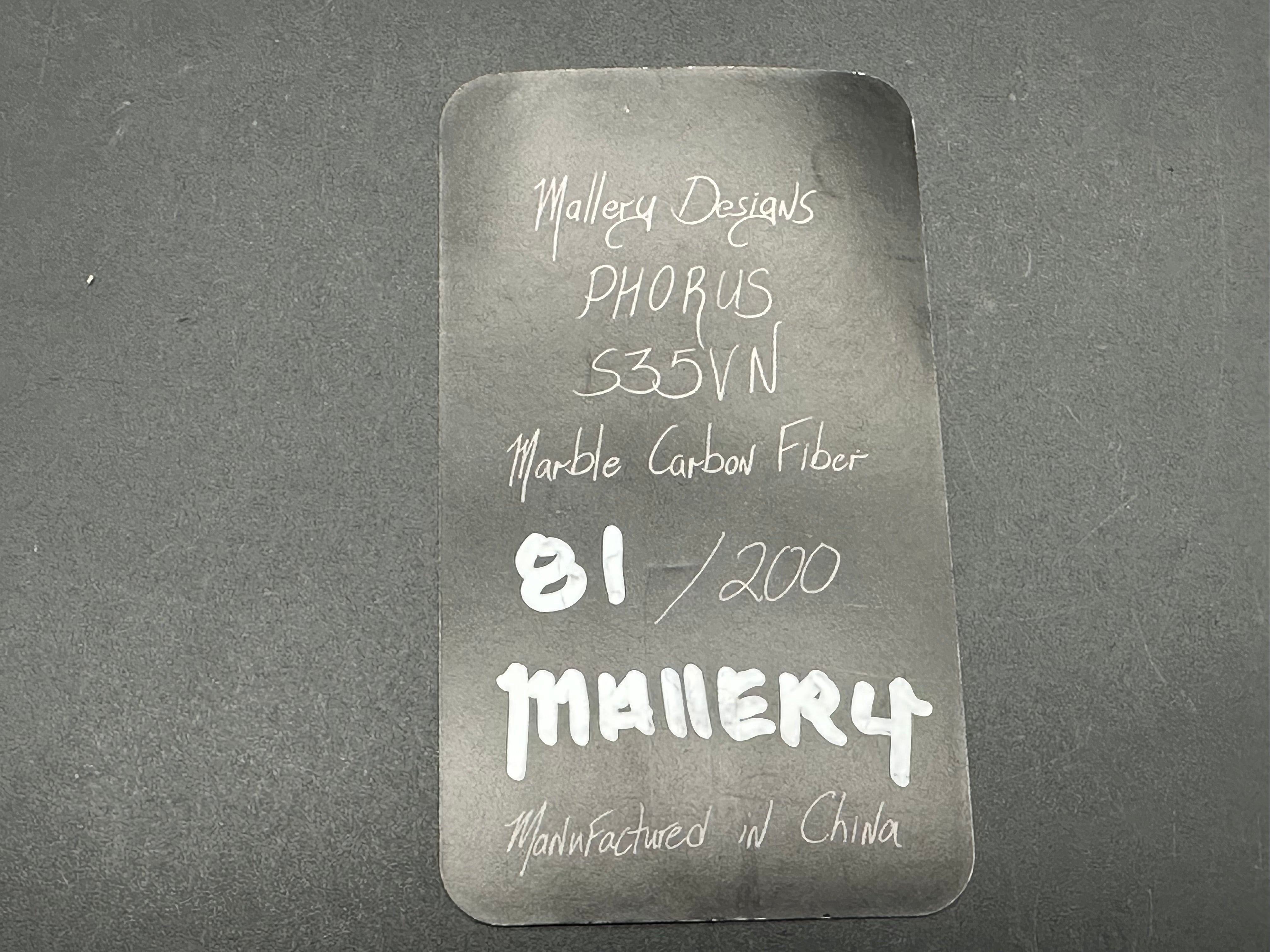 Mallery Phorus, 3.5" S35VN Stonewash Blade with Carbon Fiber Handle.