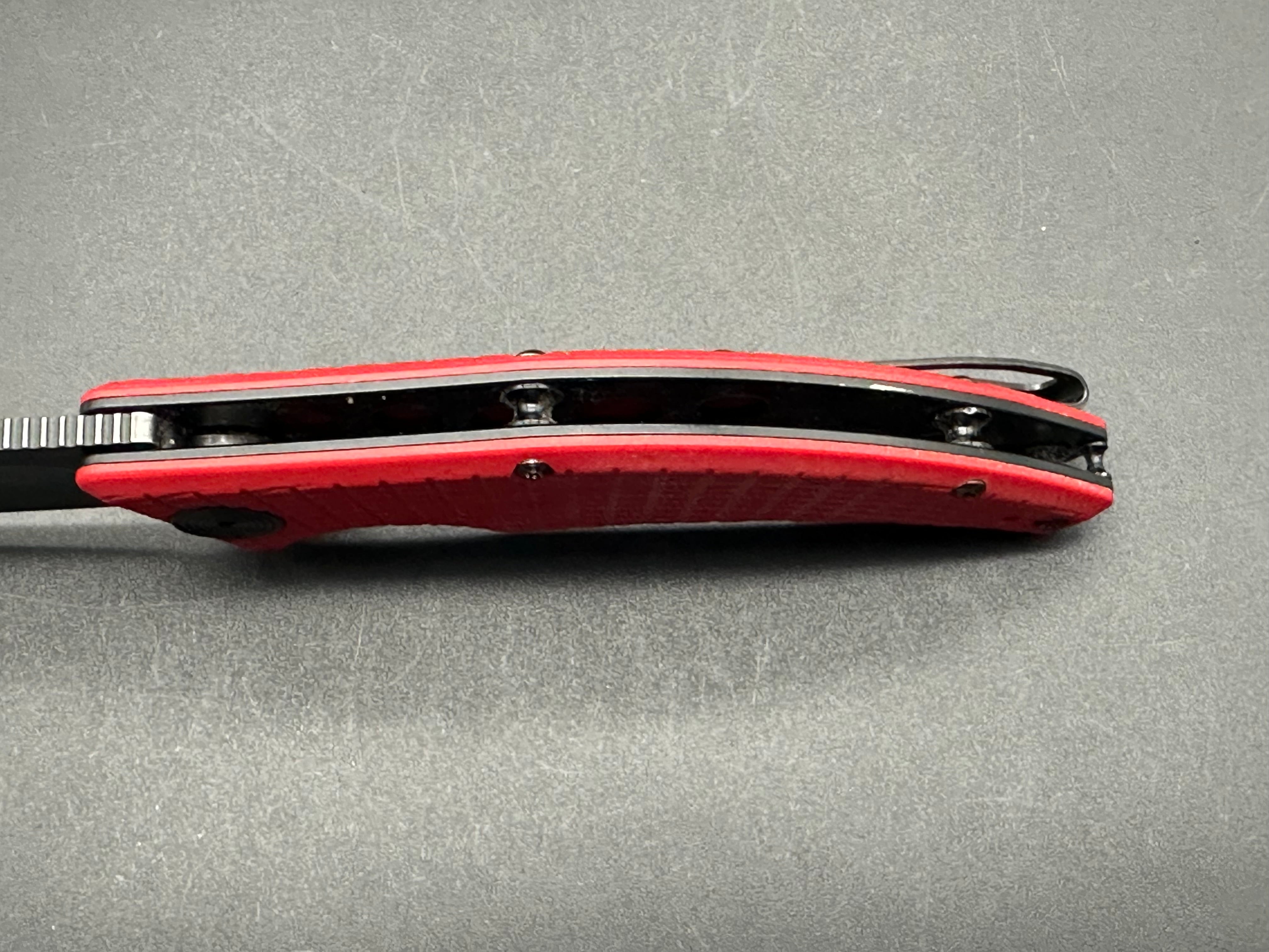 Steel Will Sargas Liner Lock Knife Red G-10 (3.25" Black Stonewash)