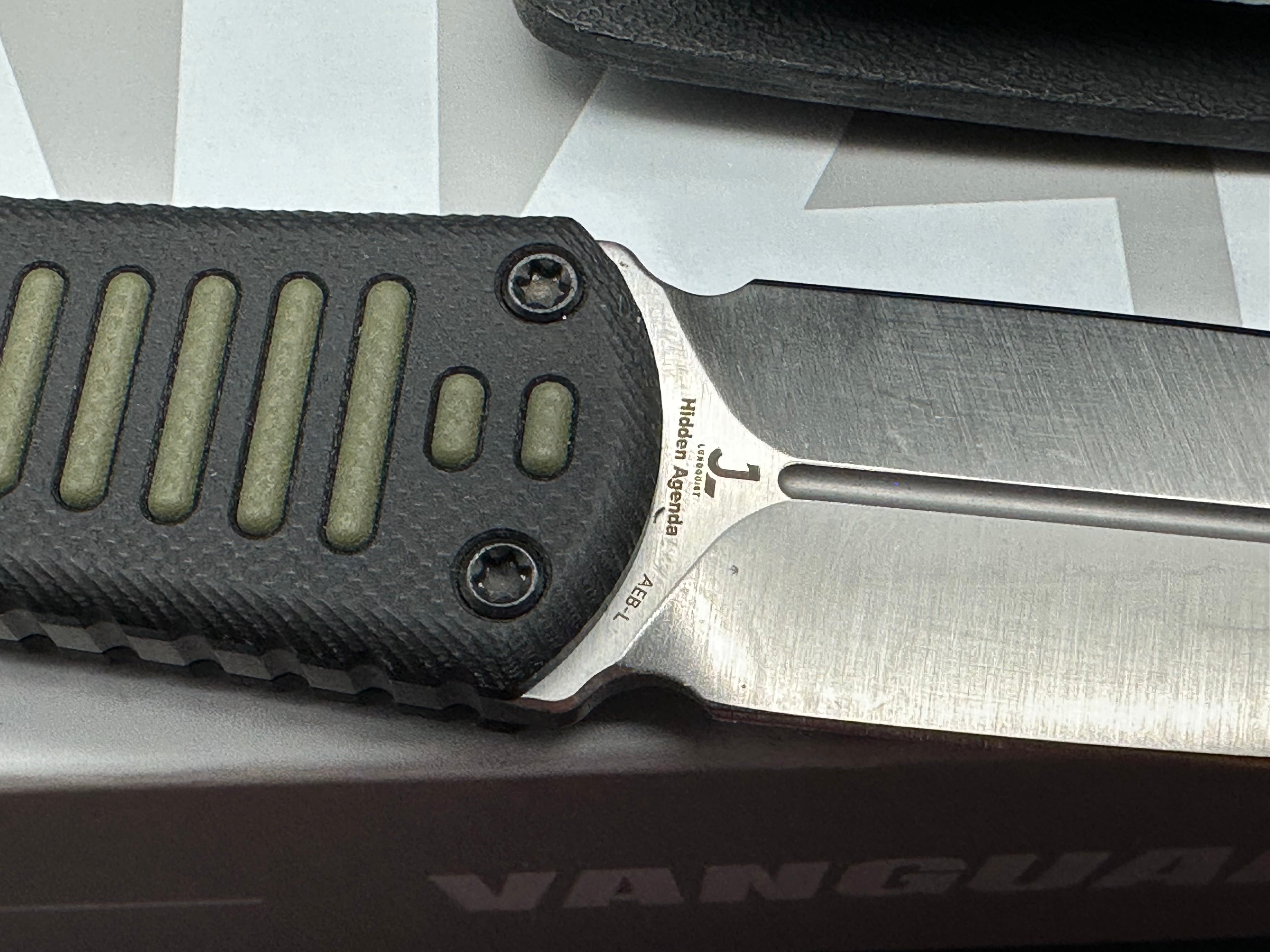 KIZER HIDDEN AGENDA FIXED BLADE DAGGER KNIFE GREEN/BLACK G10 HANDLE AEB-L STEEL