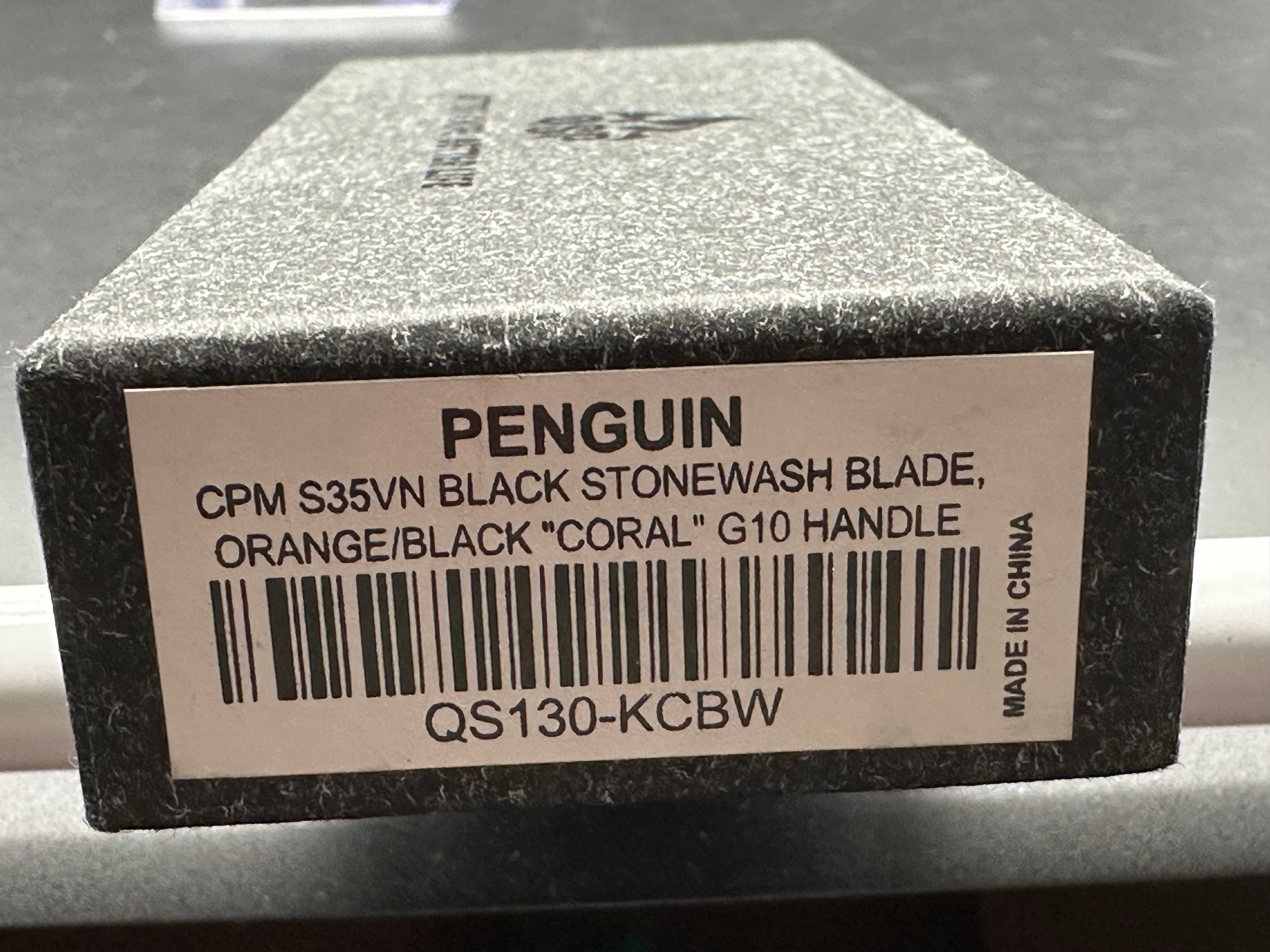 QSP Penguin, KC excl, coral G10 w/S35VN blade