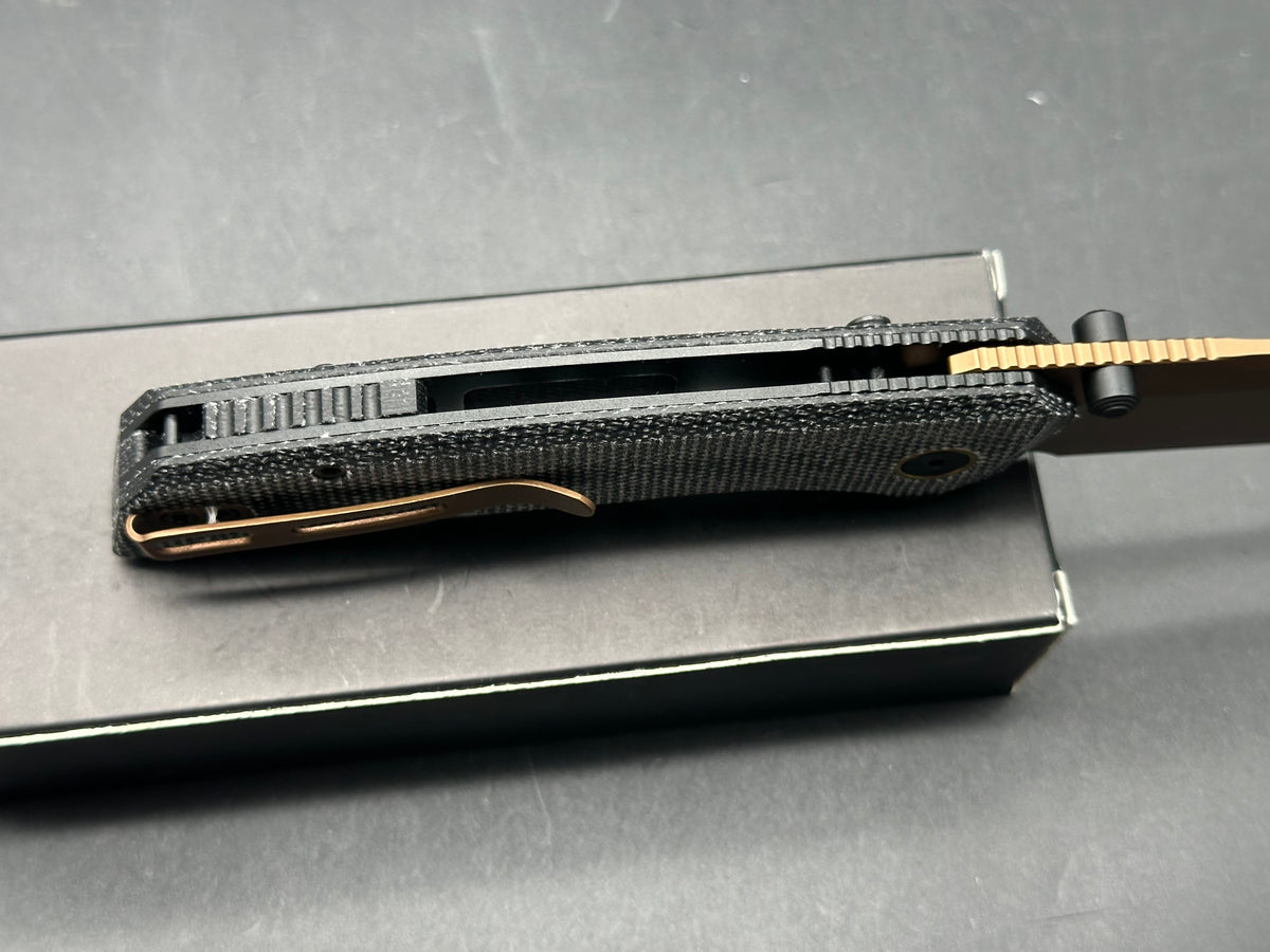 REMETTE RT-Steed Innovative Button Liner Lock Design 14C28N Blade Micarta Handle Knife