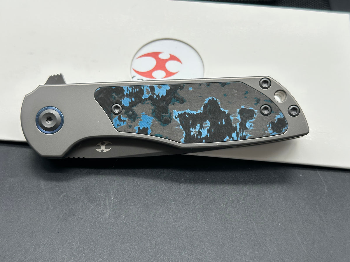 KANSEPT PTARMIGAN BEAD BLAST TITANIUM/ARCTIC STORM FATCARBON HANDLE 3.12" GRAY TICN COATED S35VN DROP POINT