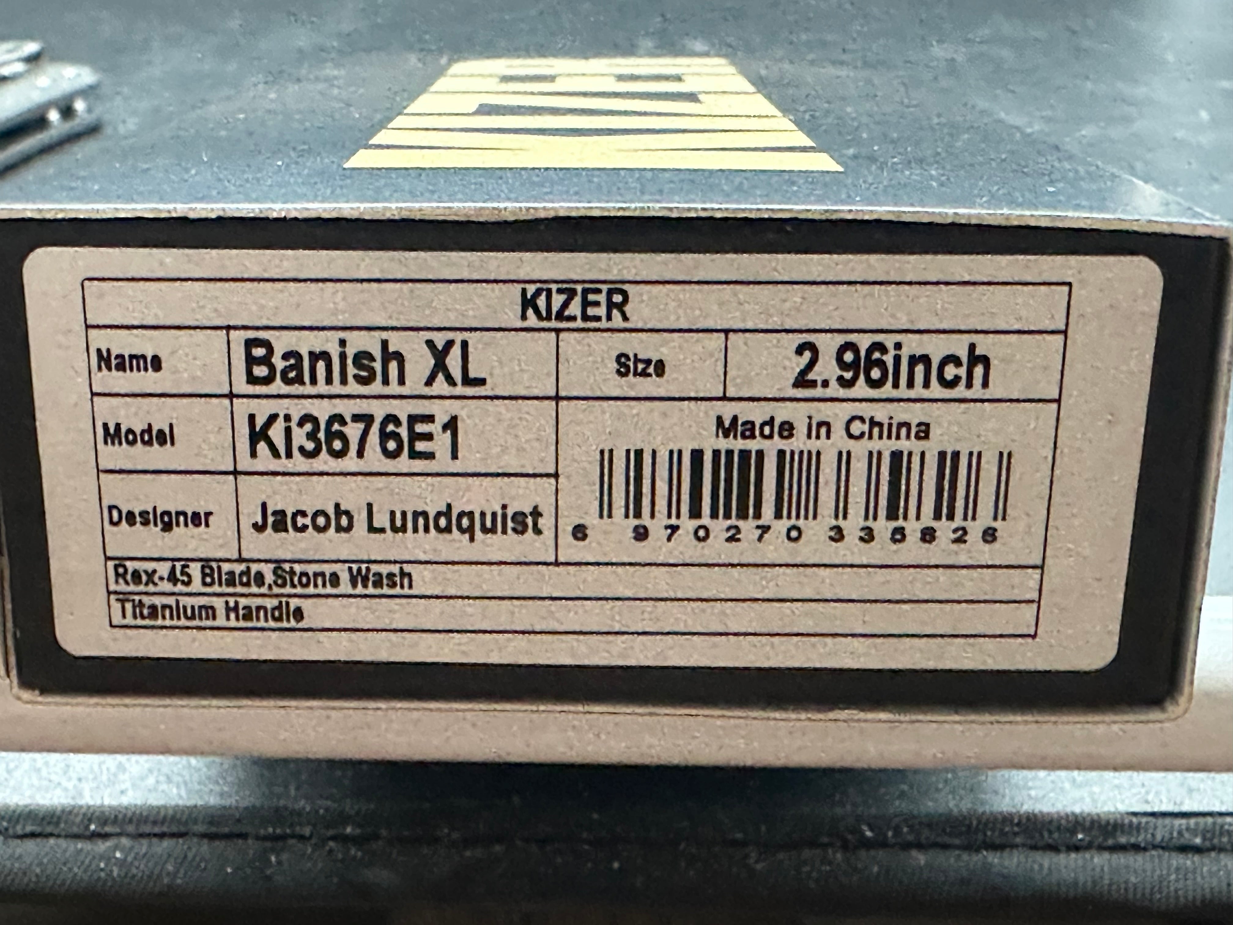 WMK EXCLUSIVE KIZER BANISH XL POCKET KNIFE TOP LINER LOCK TITANIUM HANDLE REX-45 STEEL BLADE