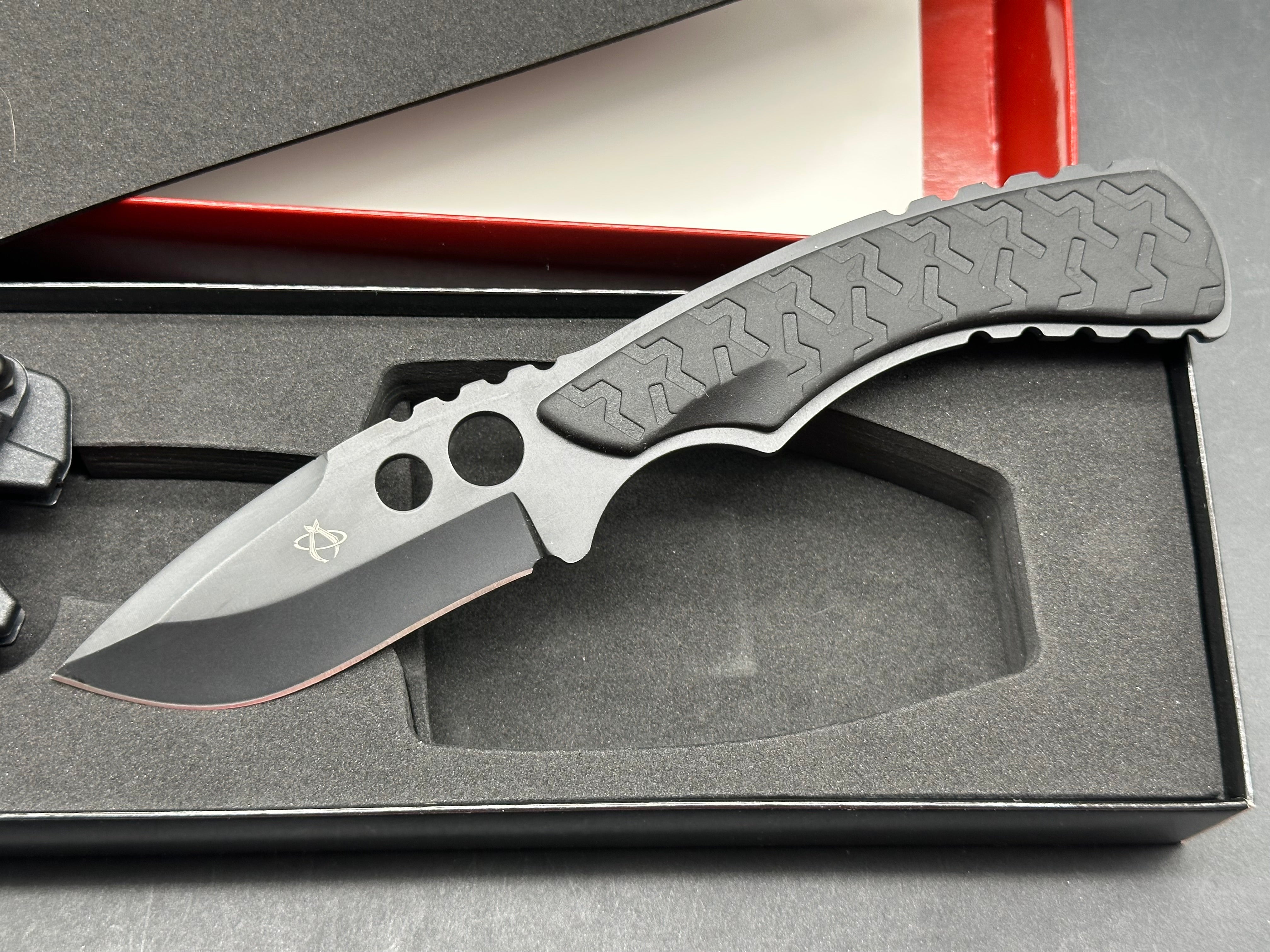 Mantis Seymour Fixed Blade Knife Black (3" Black) TA-2