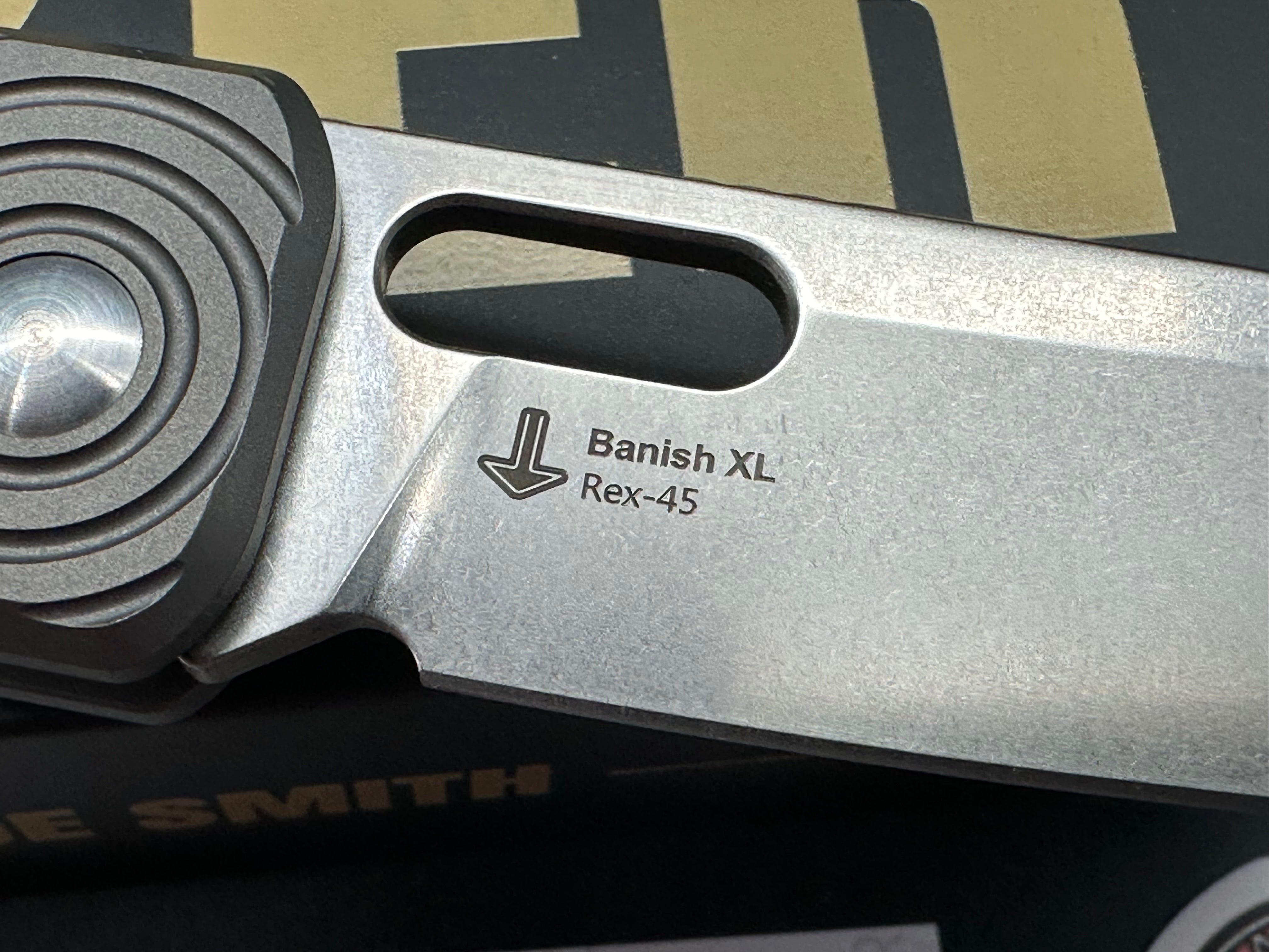 WMK EXCLUSIVE KIZER BANISH XL POCKET KNIFE TOP LINER LOCK TITANIUM HANDLE REX-45 STEEL BLADE