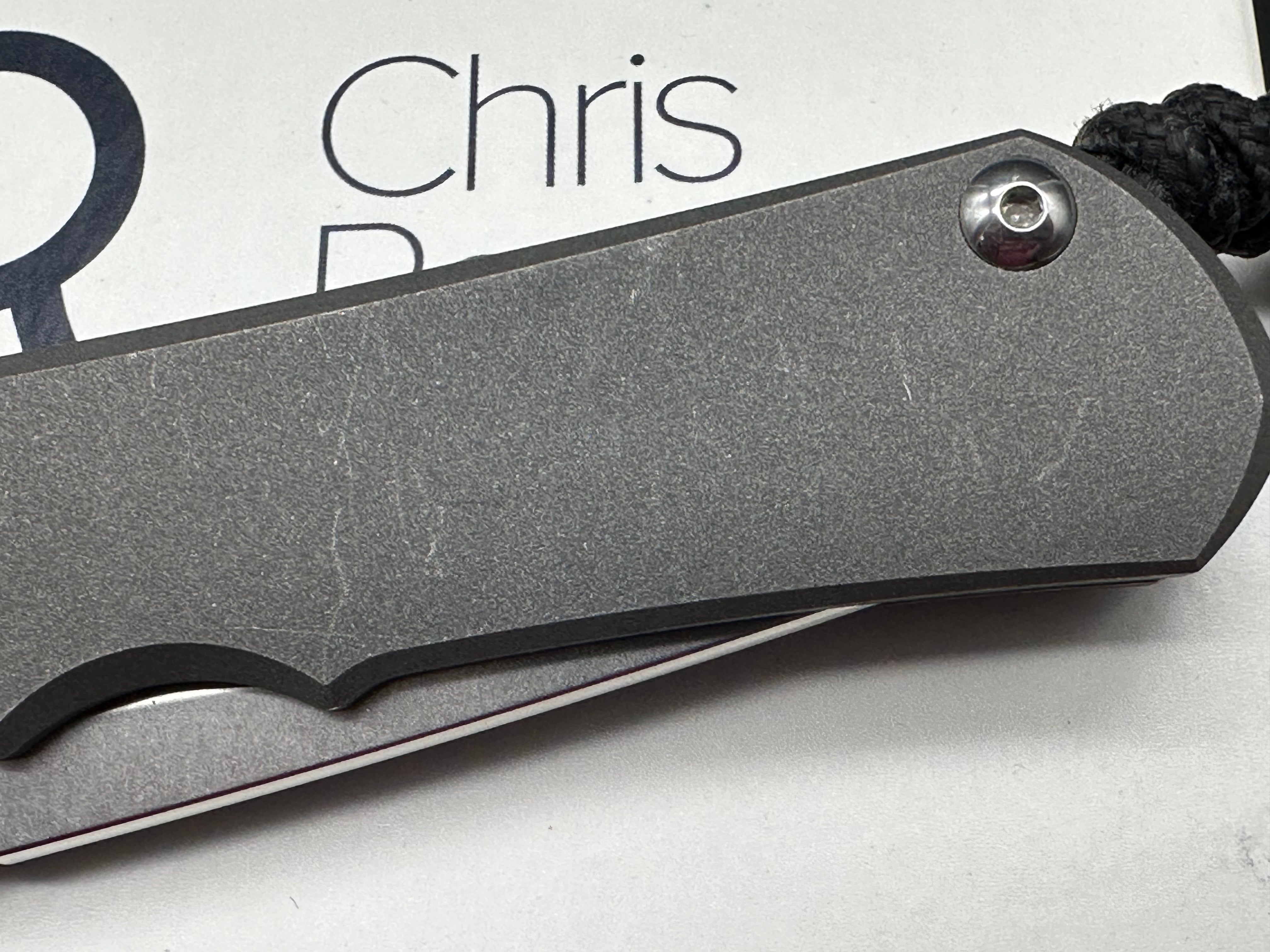 Chris Reeve Knives Large Inkosi Tanto Frame Lock Knife (3.5" Stonewash) CRK