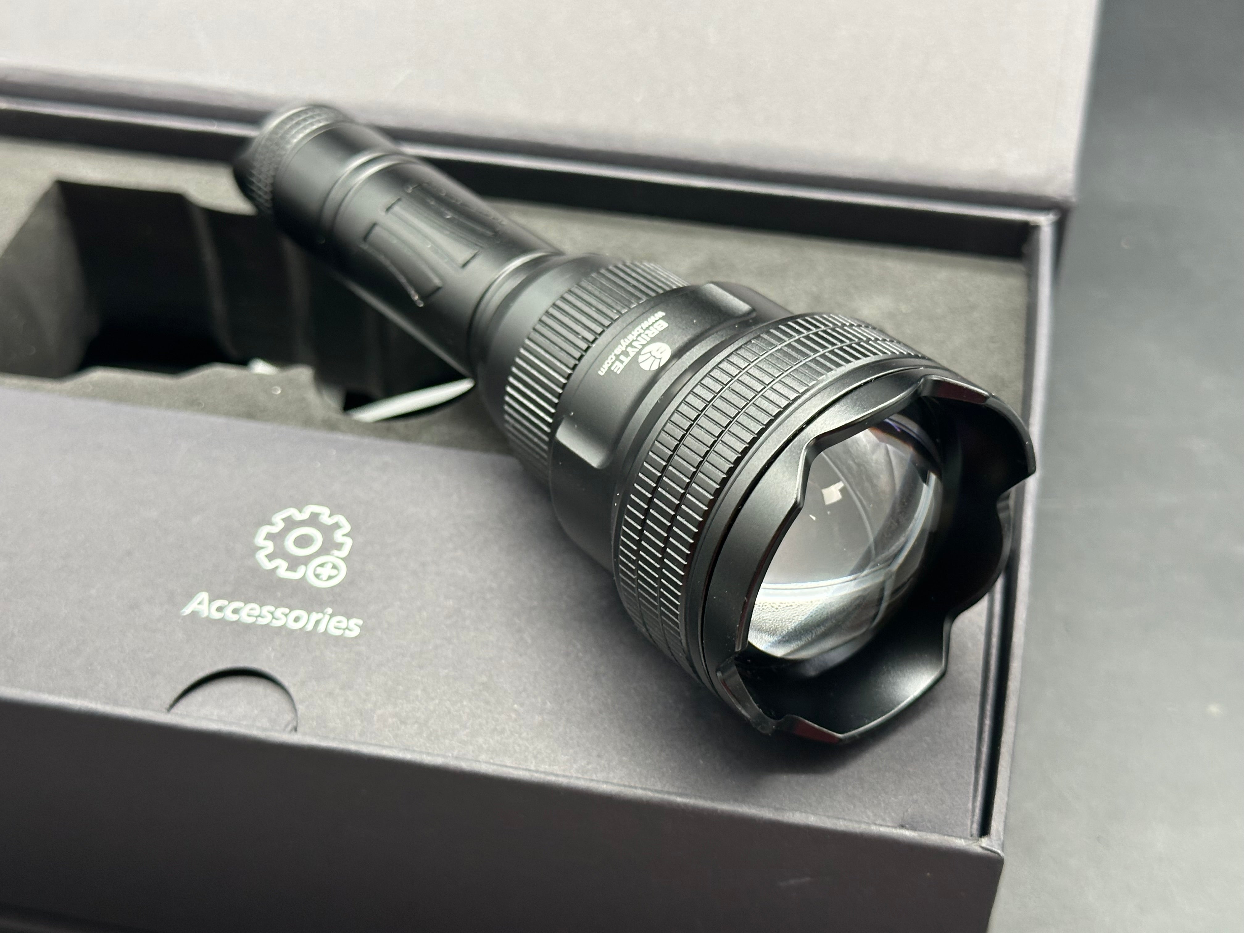 Brinyte T18 Hunting Light (Red Green White) 3-in-1 Zoomable LED Flashlight