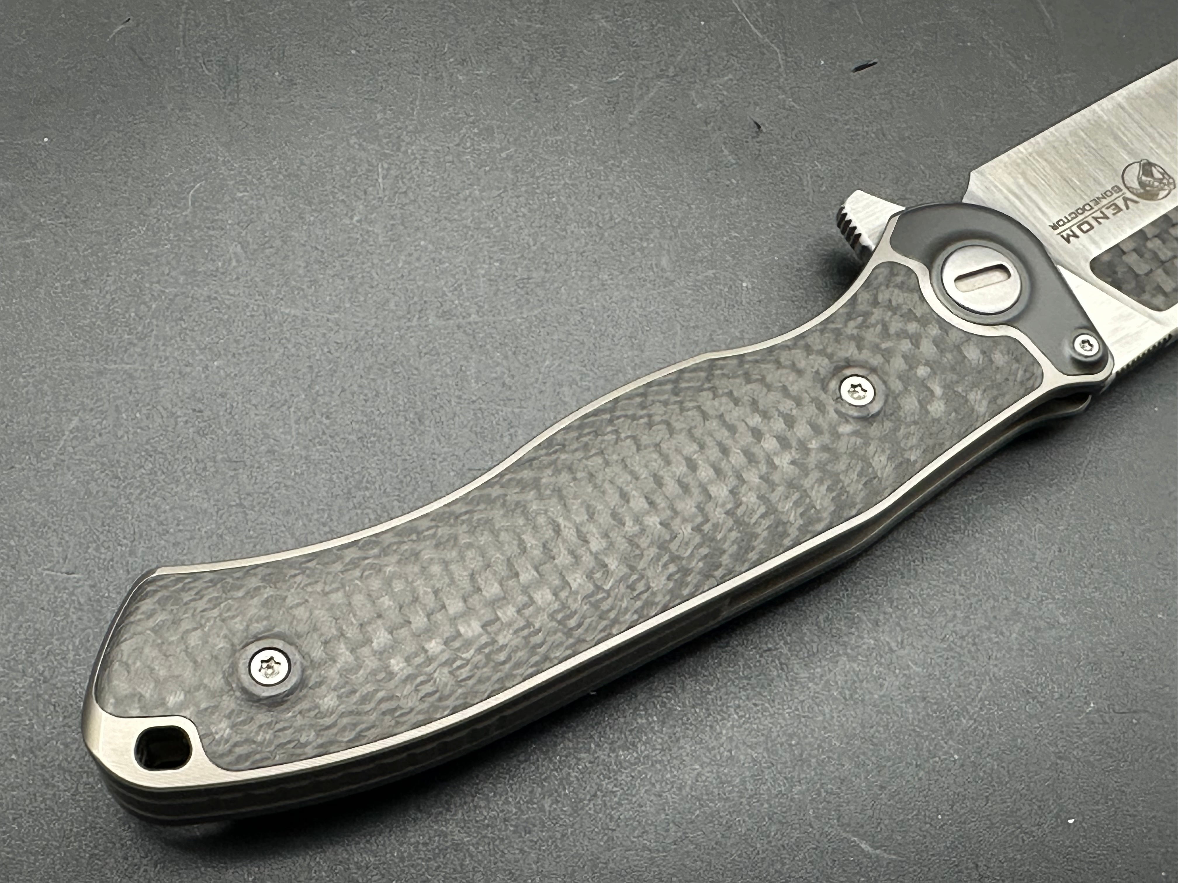 Venom Bone Doctor Kevin John titanium/CF handle w/M390 blade