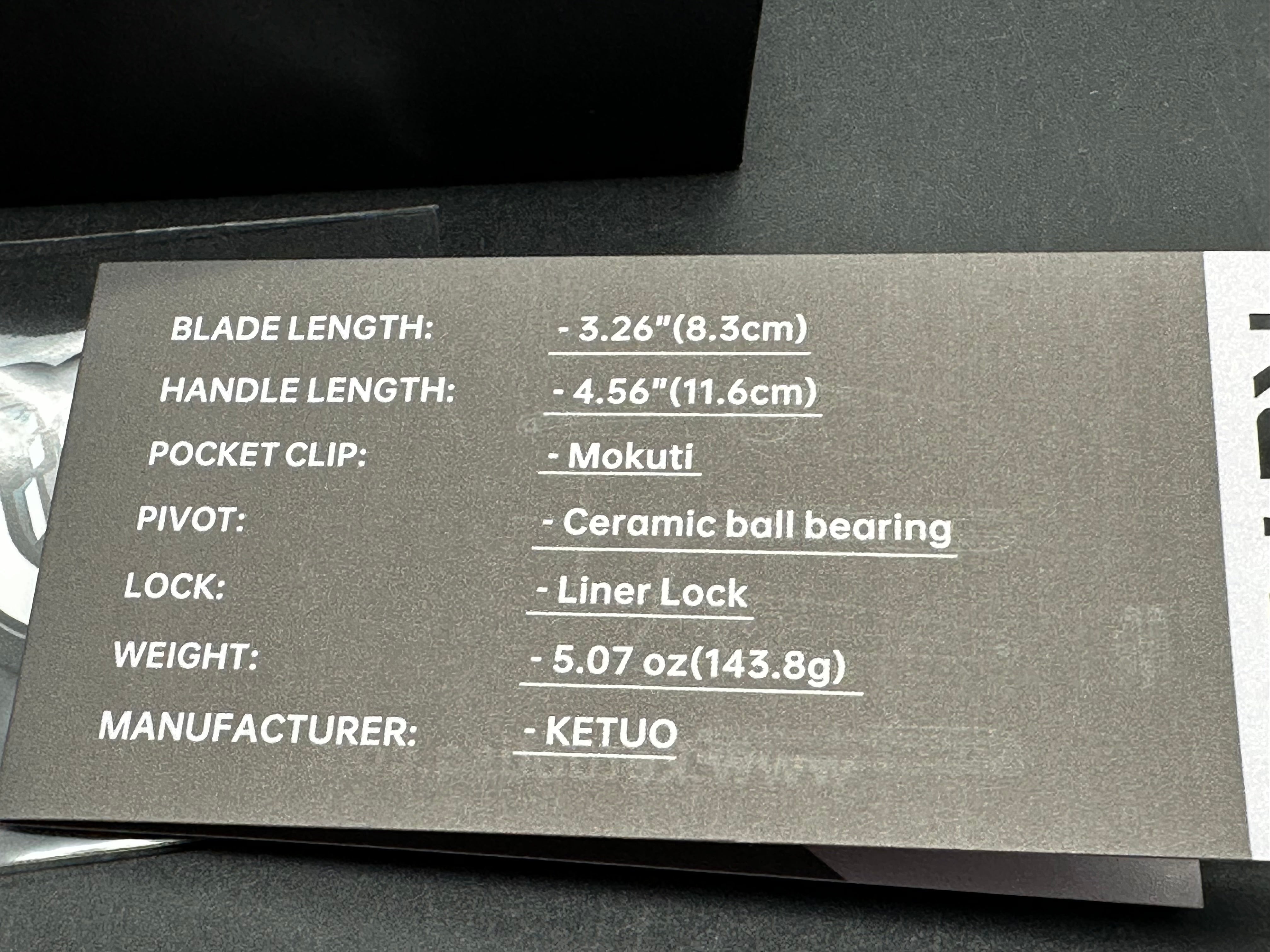 KETUO HAPPY HOUR TITANIUM/TIMASCUS/DAMASTEEL HANDLE M390 PLAIN EDGE