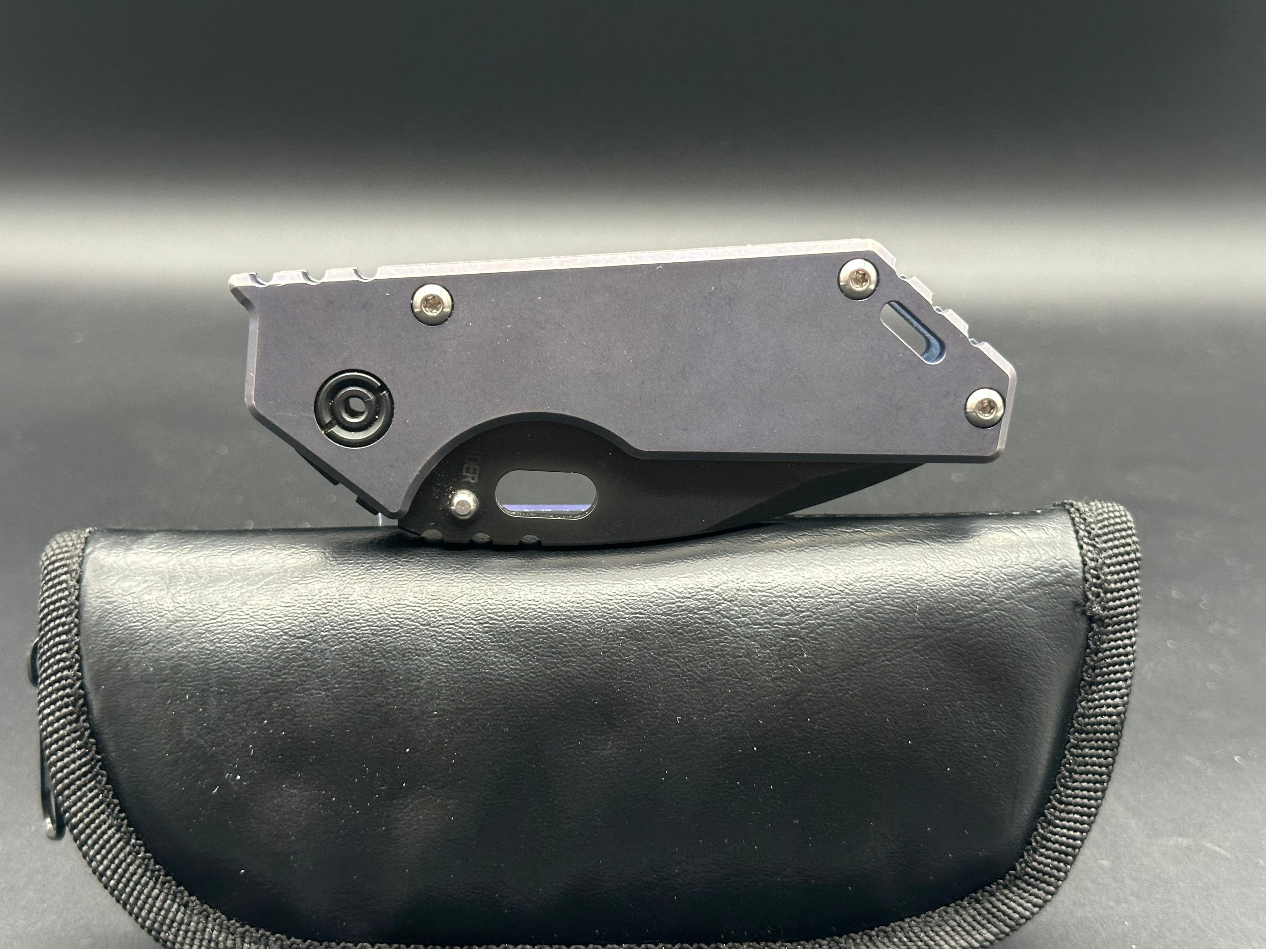Strider .75 AR blue titanium handle S45VN blade