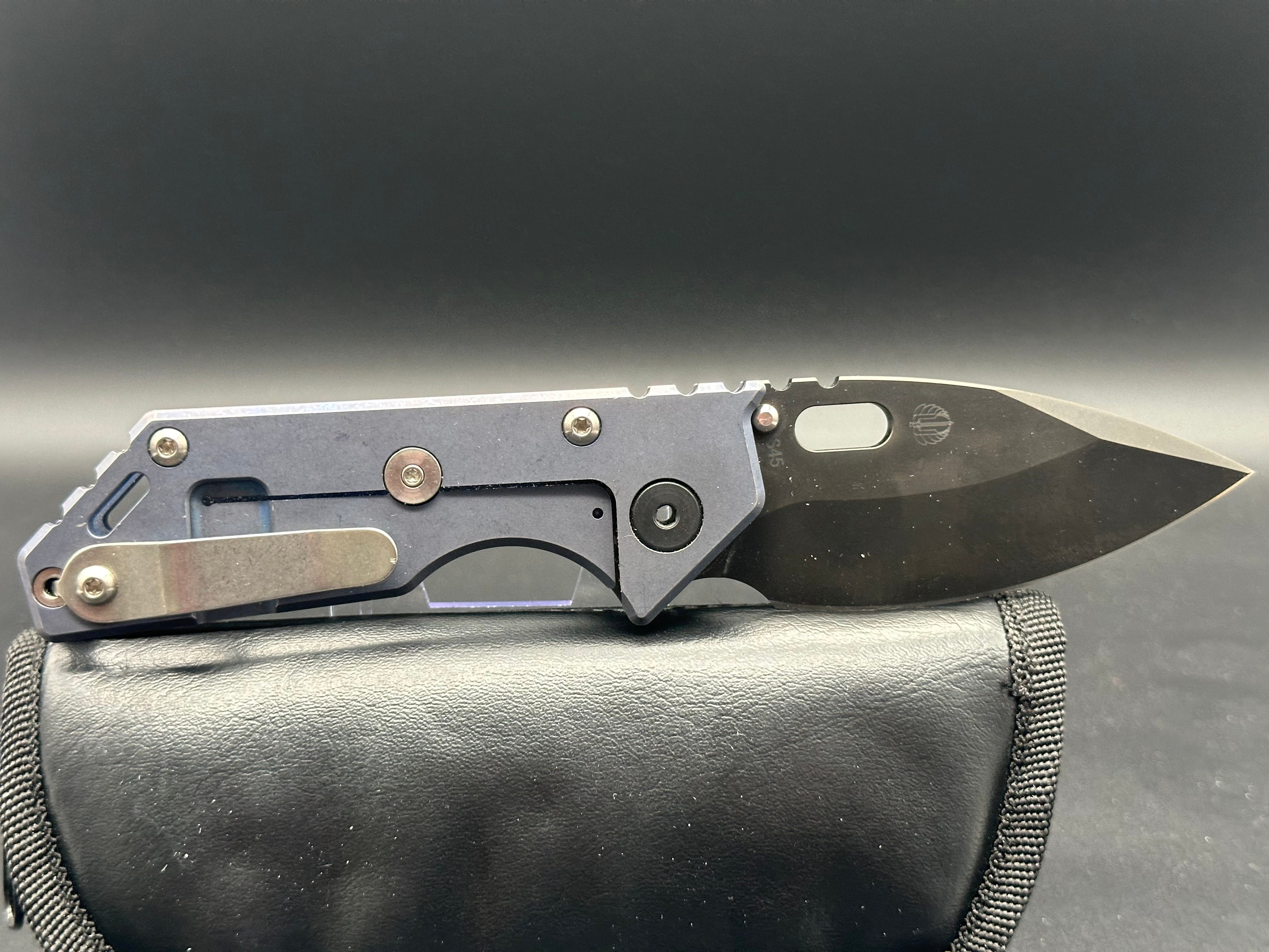 Strider .75 AR blue titanium handle S45VN blade