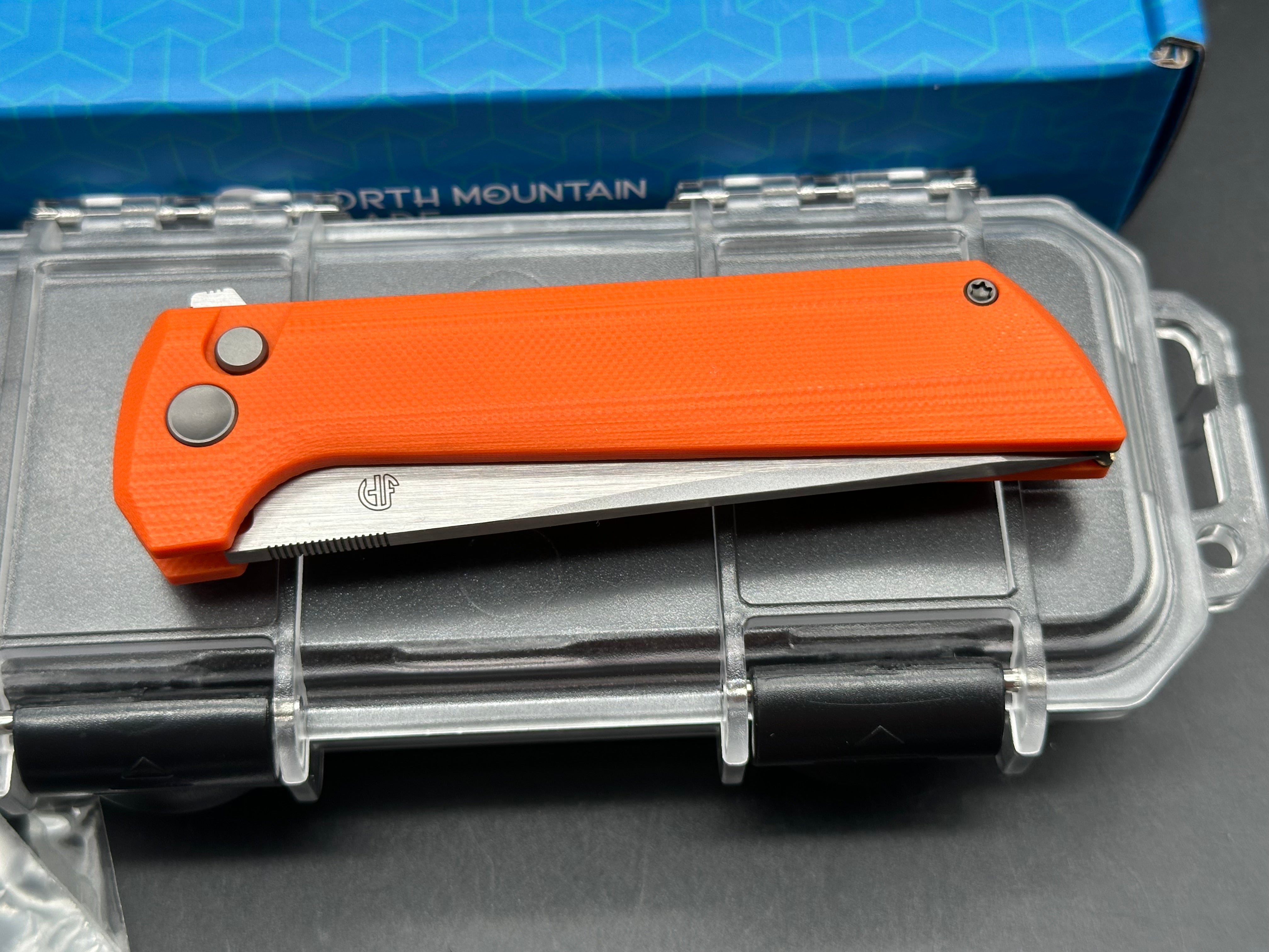 North Mountain Blade Chop 2 Orange G10 real SAN MAI SLD-Magic Japanese TANTO style tactical folding knife