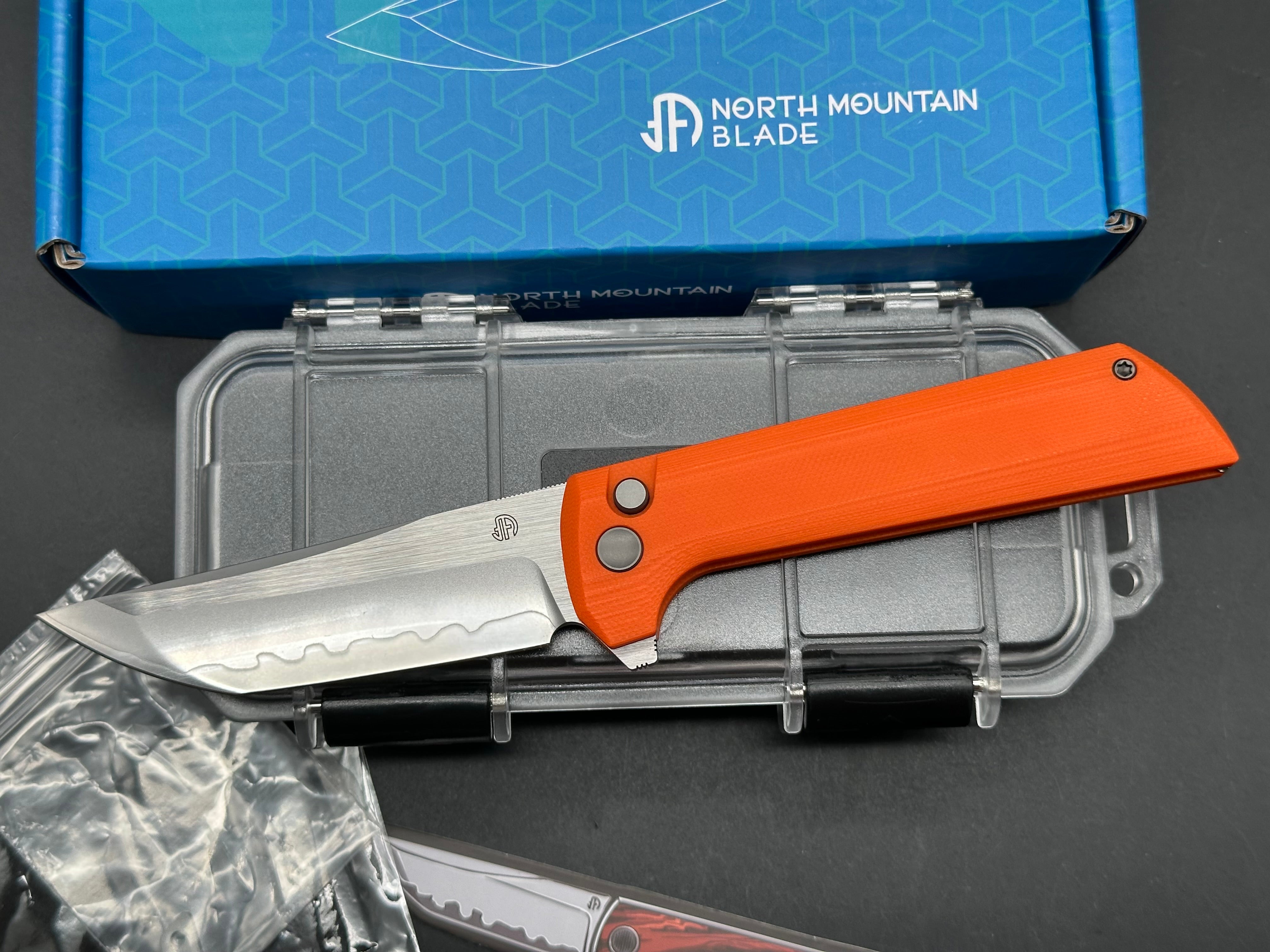 North Mountain Blade Chop 2 Orange G10 real SAN MAI SLD-Magic Japanese TANTO style tactical folding knife