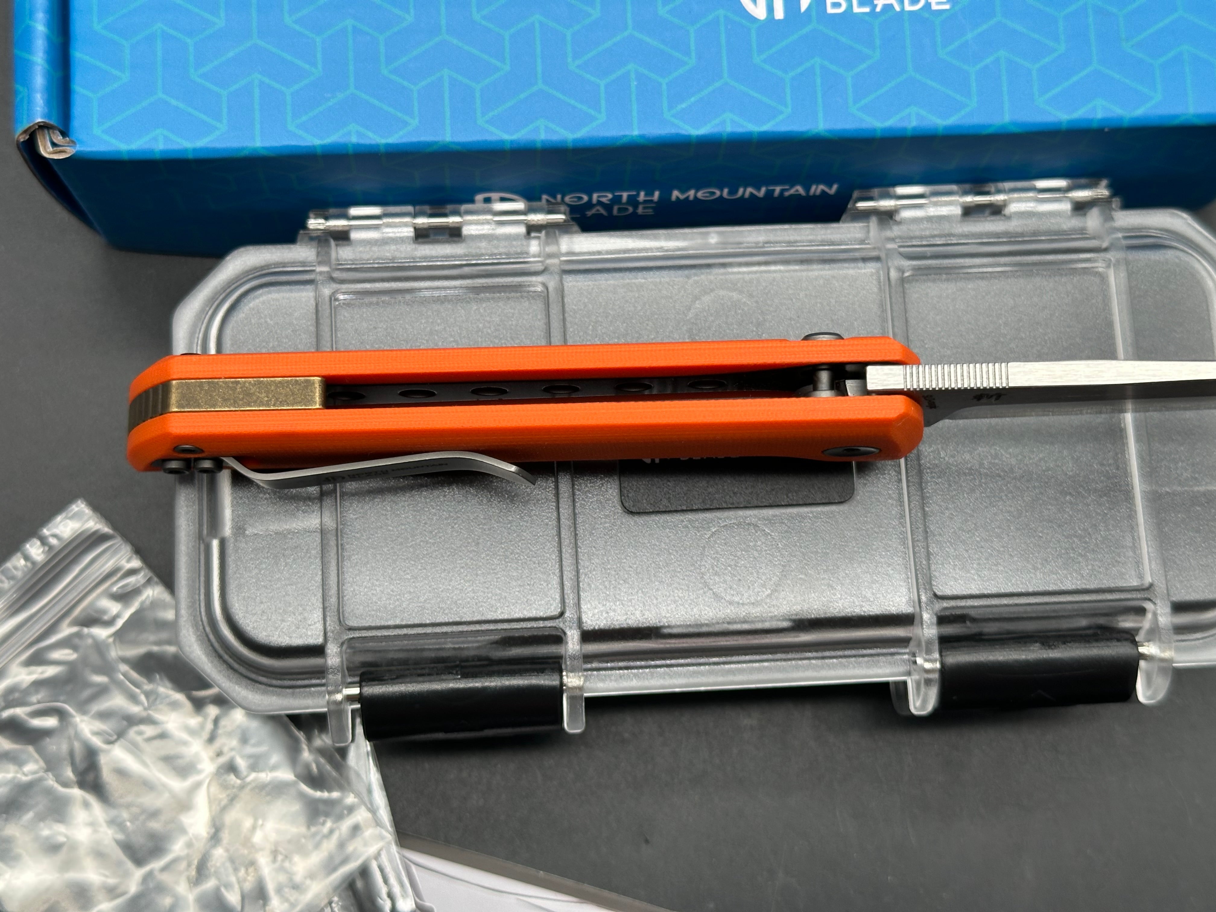 North Mountain Blade Chop 2 Orange G10 real SAN MAI SLD-Magic Japanese TANTO style tactical folding knife