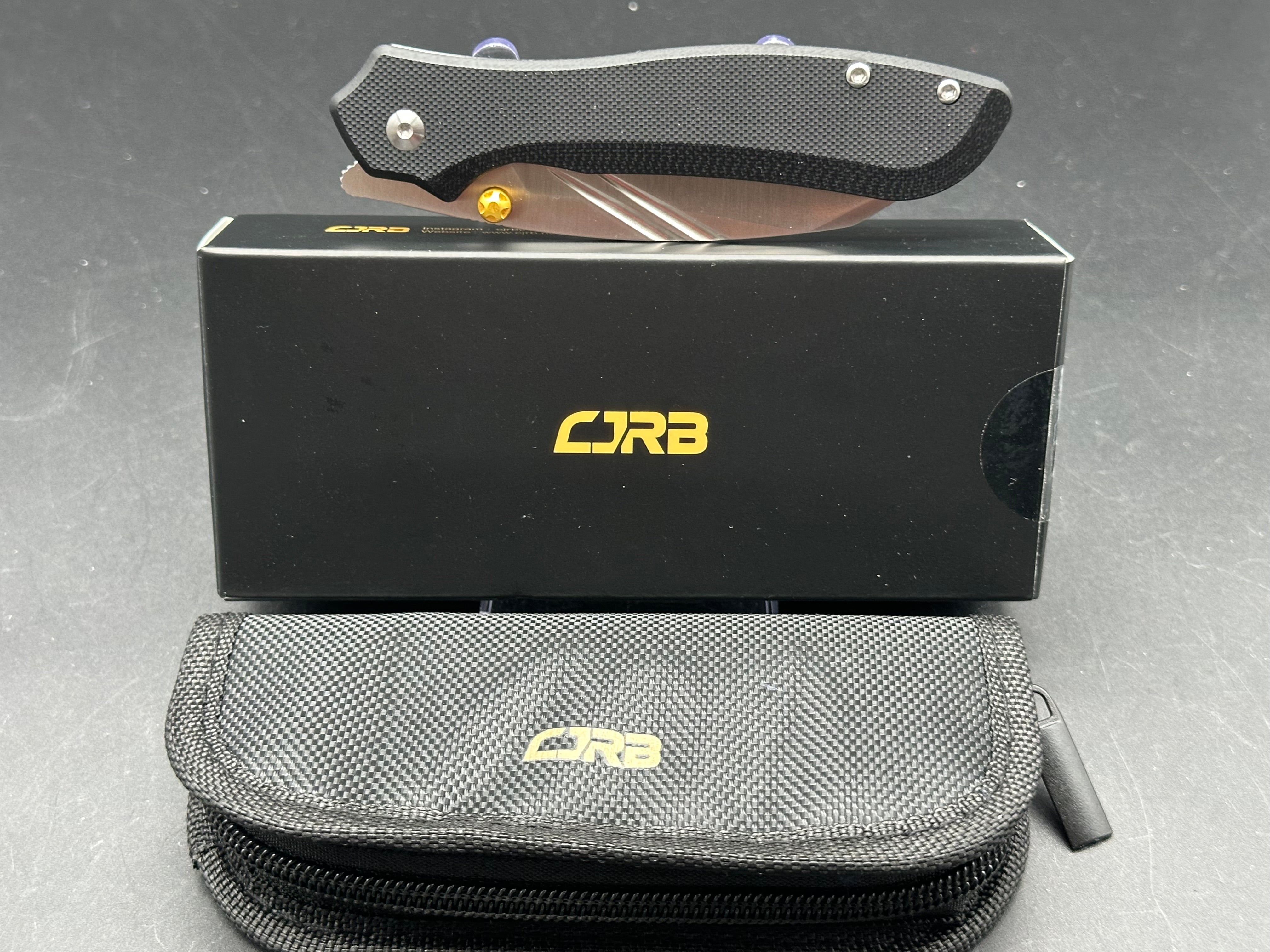 CJRB FUGLY BLACK G10 HANDLE AR-RPM9 WHARNCLIFFE PLAIN EDGE